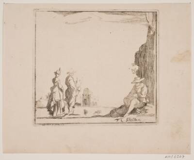 Landskab med figurer