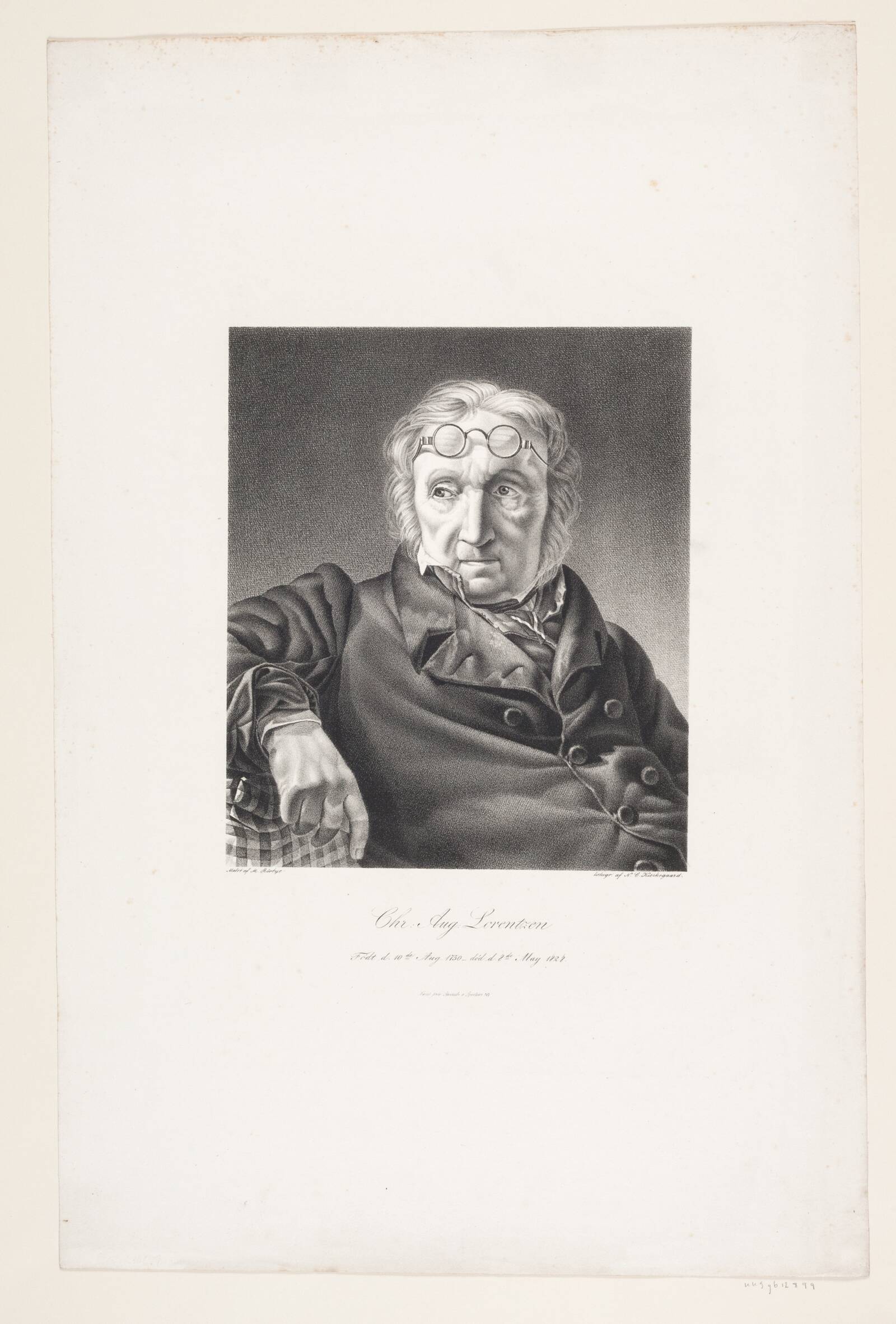 Christian August Lorentzen, N. Chr. Kierkegaard, 1800-1849