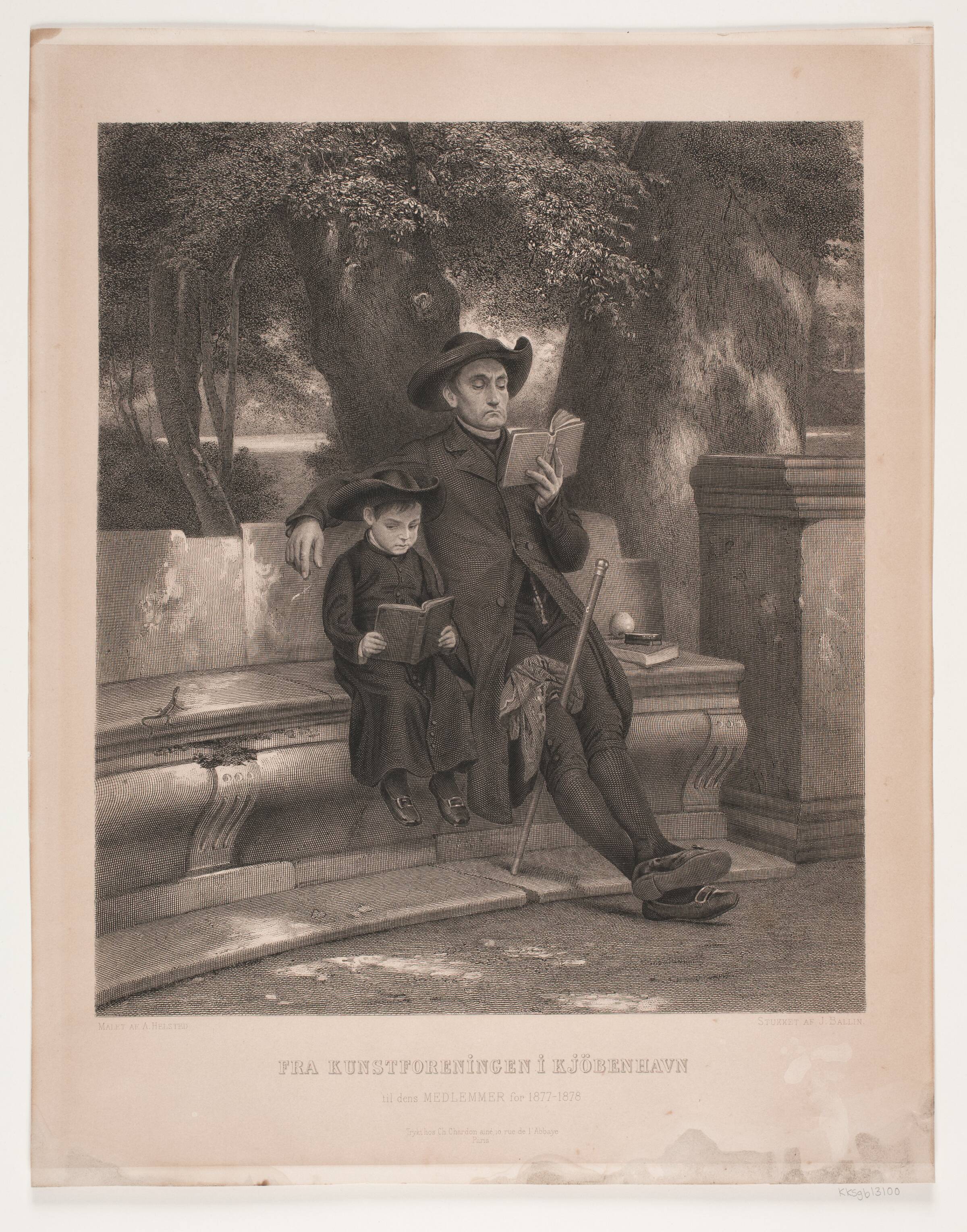 En time hos præsten (Italiensk præst med sin elev), Joel Ballin, 1877-1878