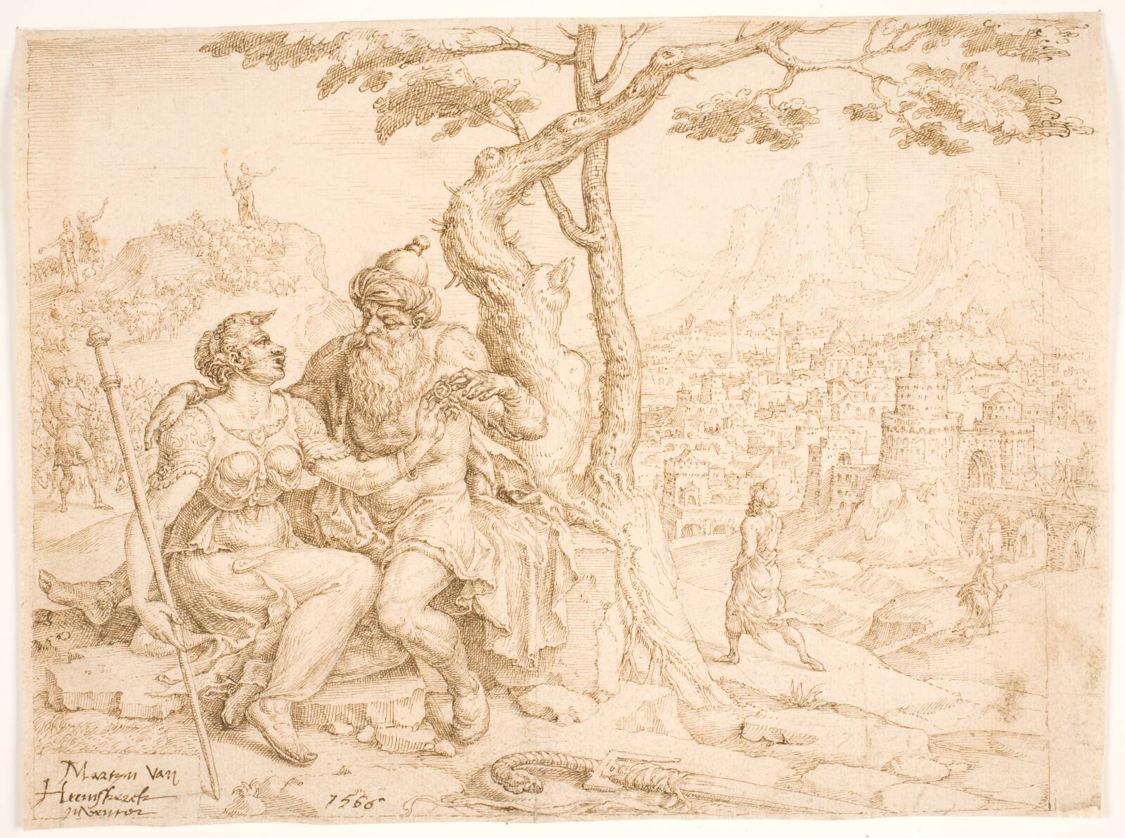 Juda og Tamar, Maarten van Heemskerck, 1566