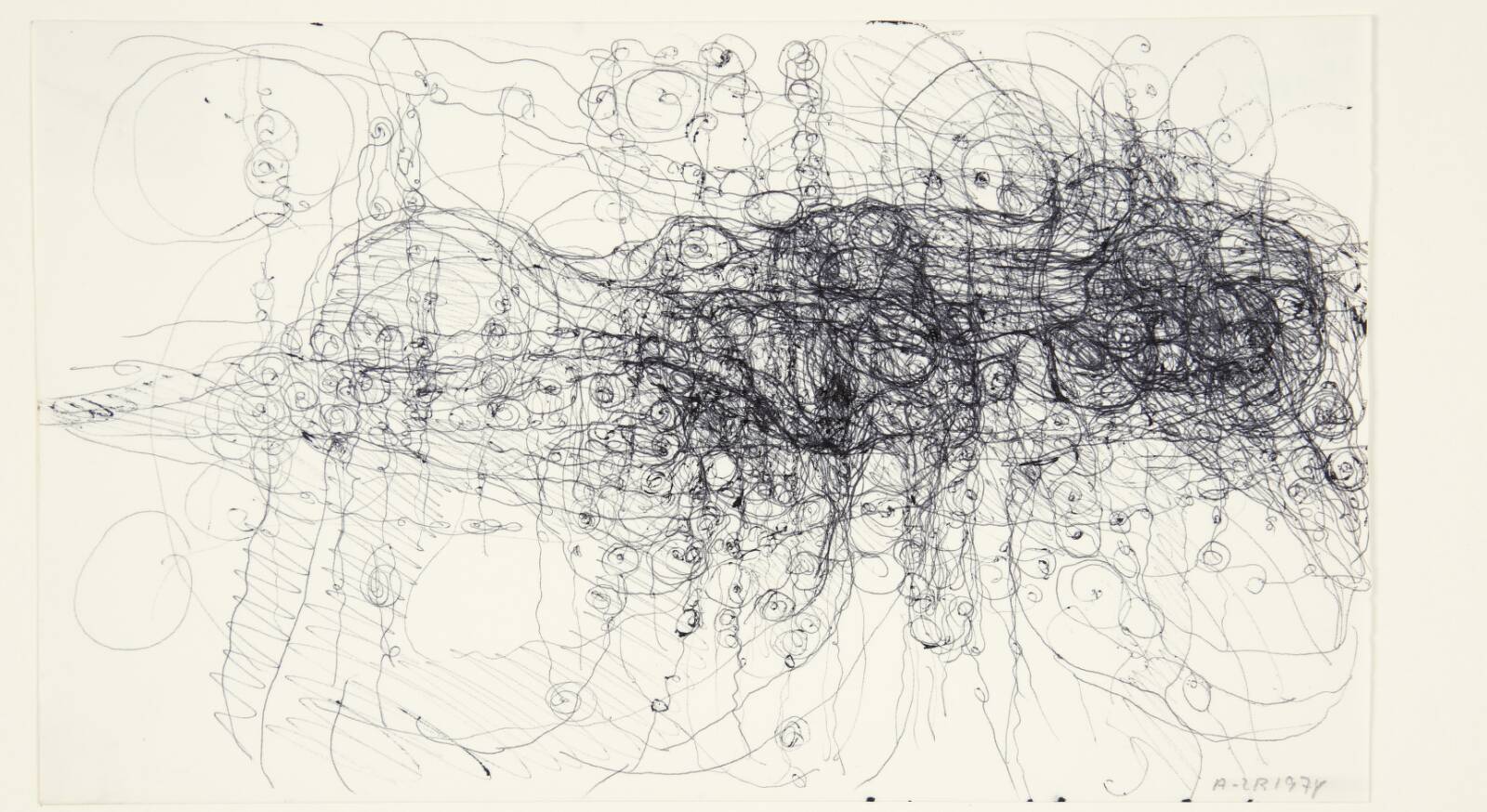 Tegning, Anne-Lise Rathsach, 1974