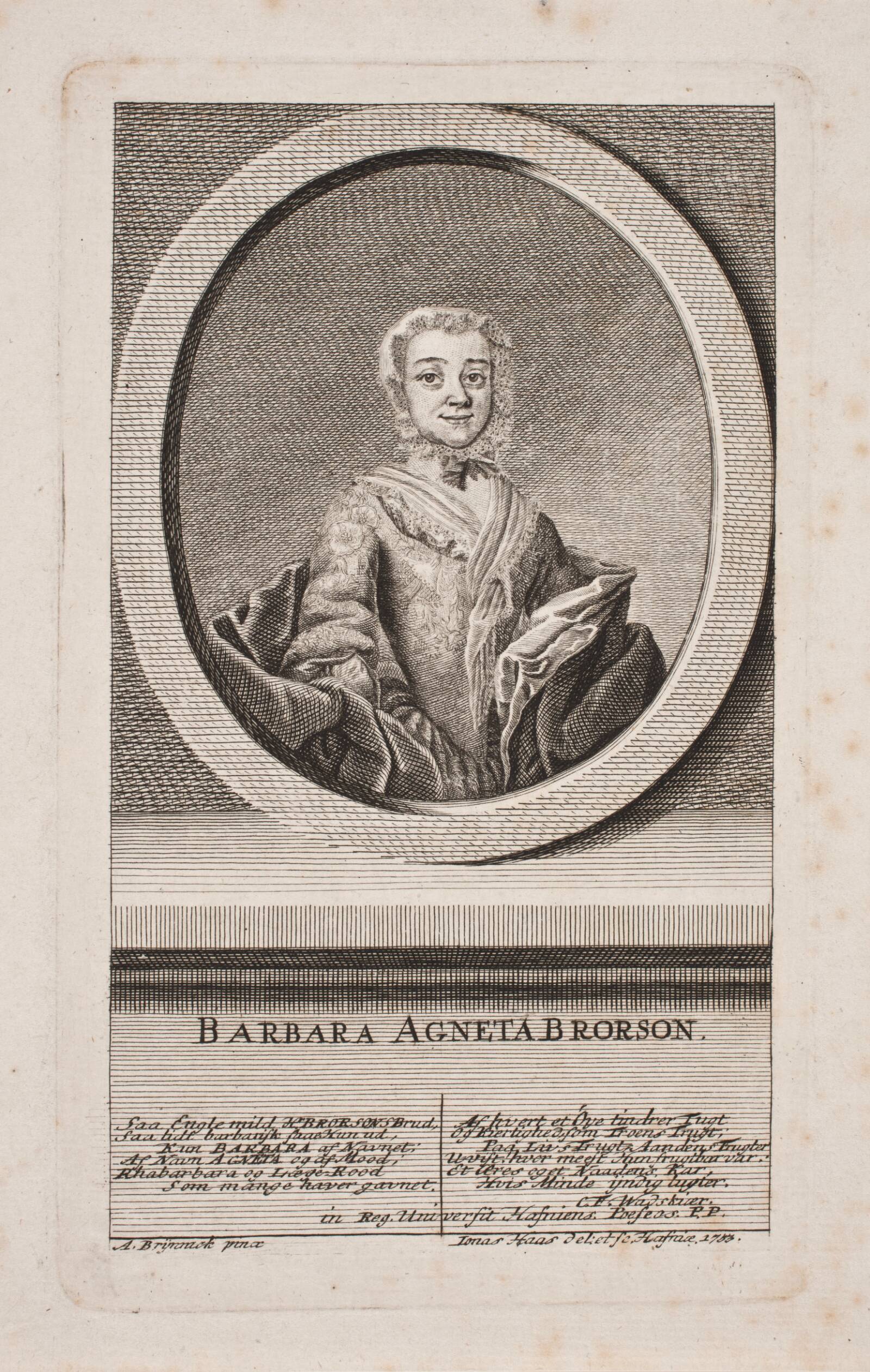 Barbara Agneta Brorson, Jonas Haas, 1753