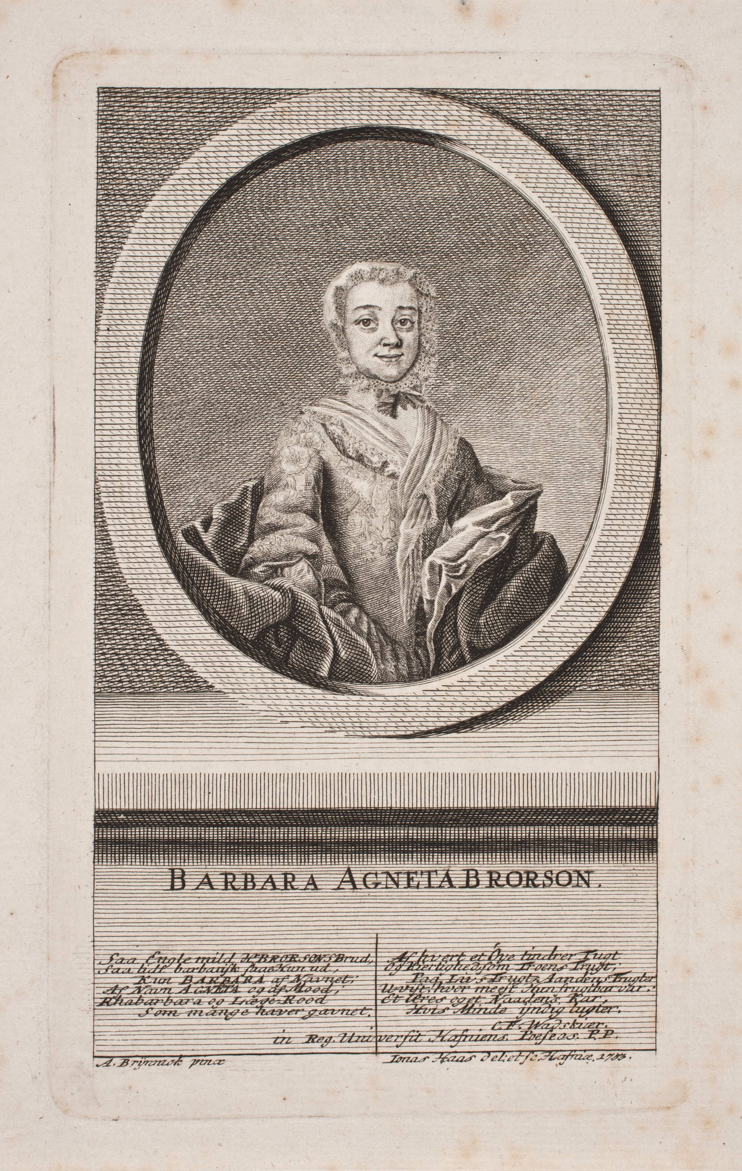Barbara Agneta Brorson, Jonas Haas, 1753