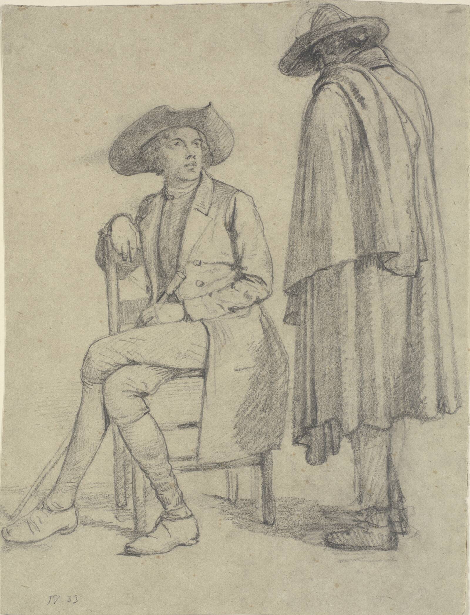 Abbate i samtale med en romer, Wilhelm Marstrand, 1810-1873