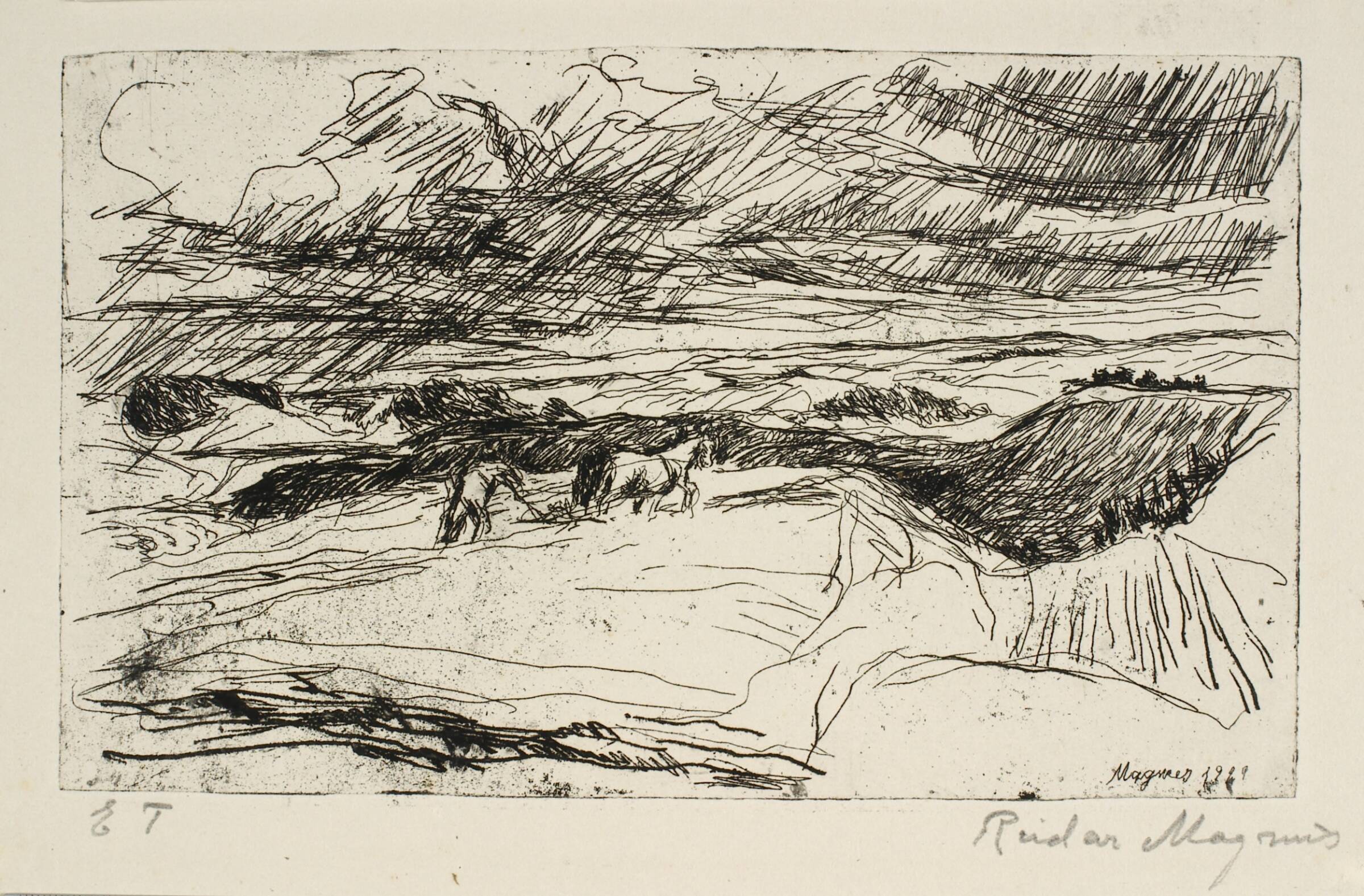 Pløjescene, Reidar Magnus, 1929