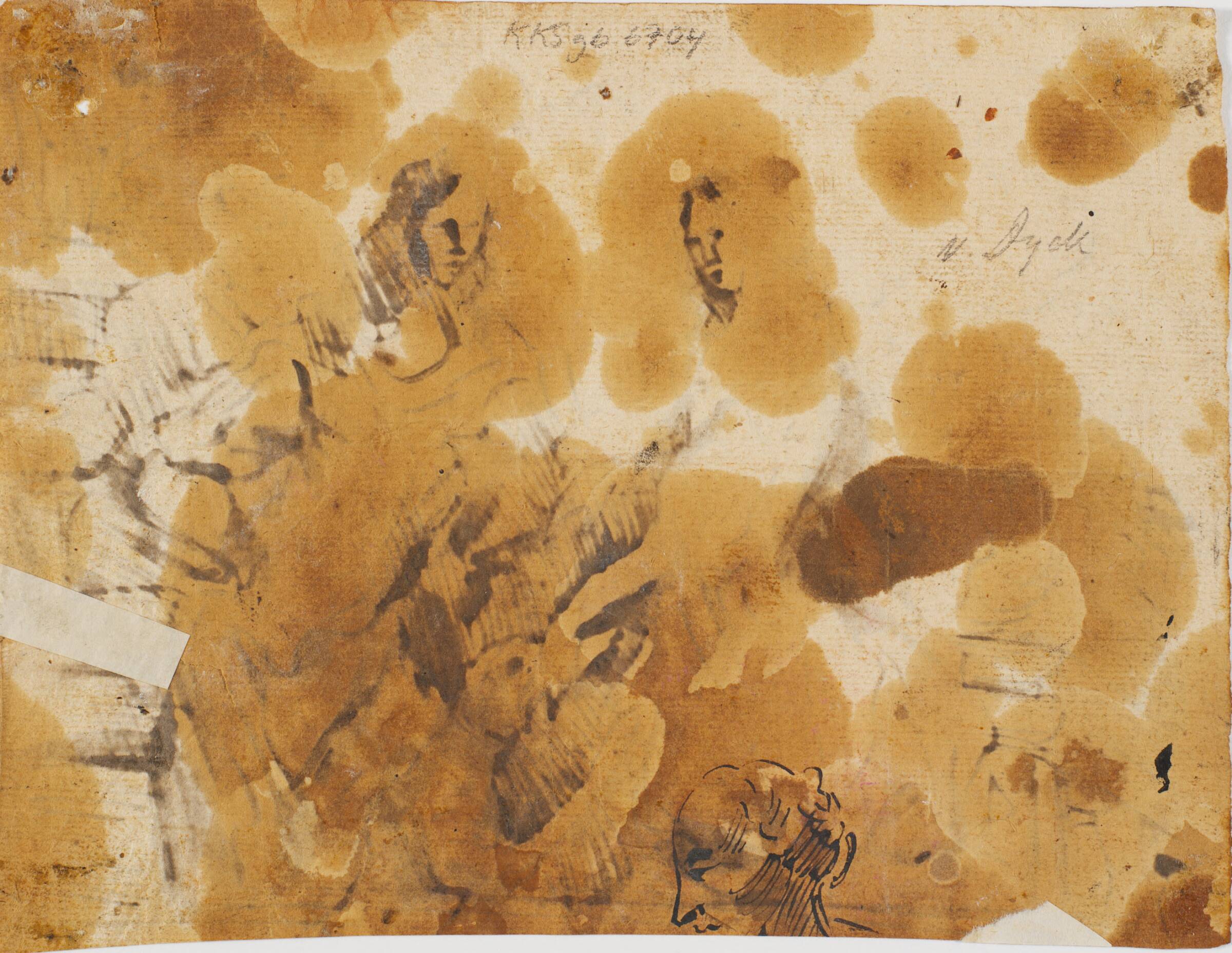 Fragment af et kvindehoved i profil, Jürgen Ovens, 1623-1678
