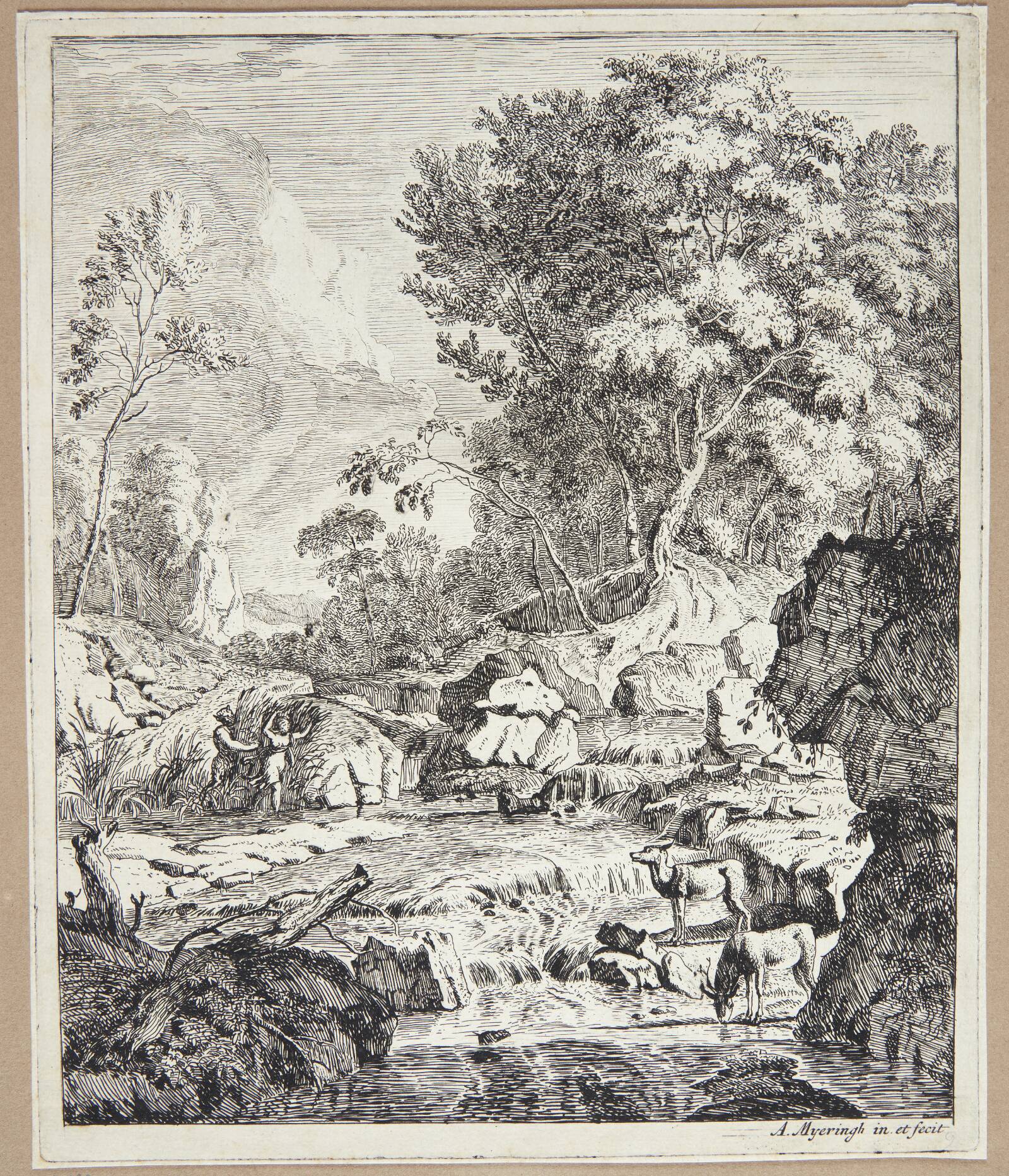 Pan og Synrinx, Albert Meyering, 1645-1714