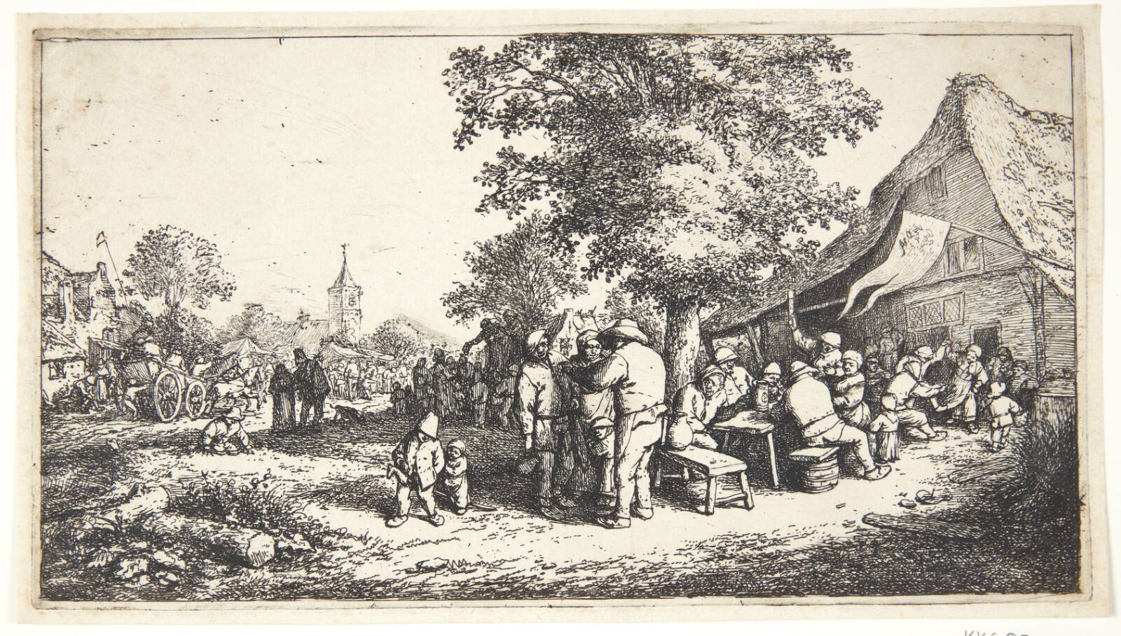 Landsbymarkedet, Adriaen van Ostade, 1660