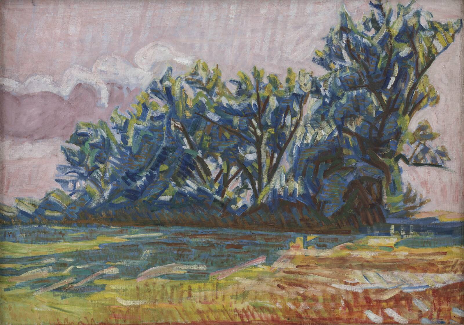 Row of Willows Near Borup, by Niels Larsen Stevns, 1935