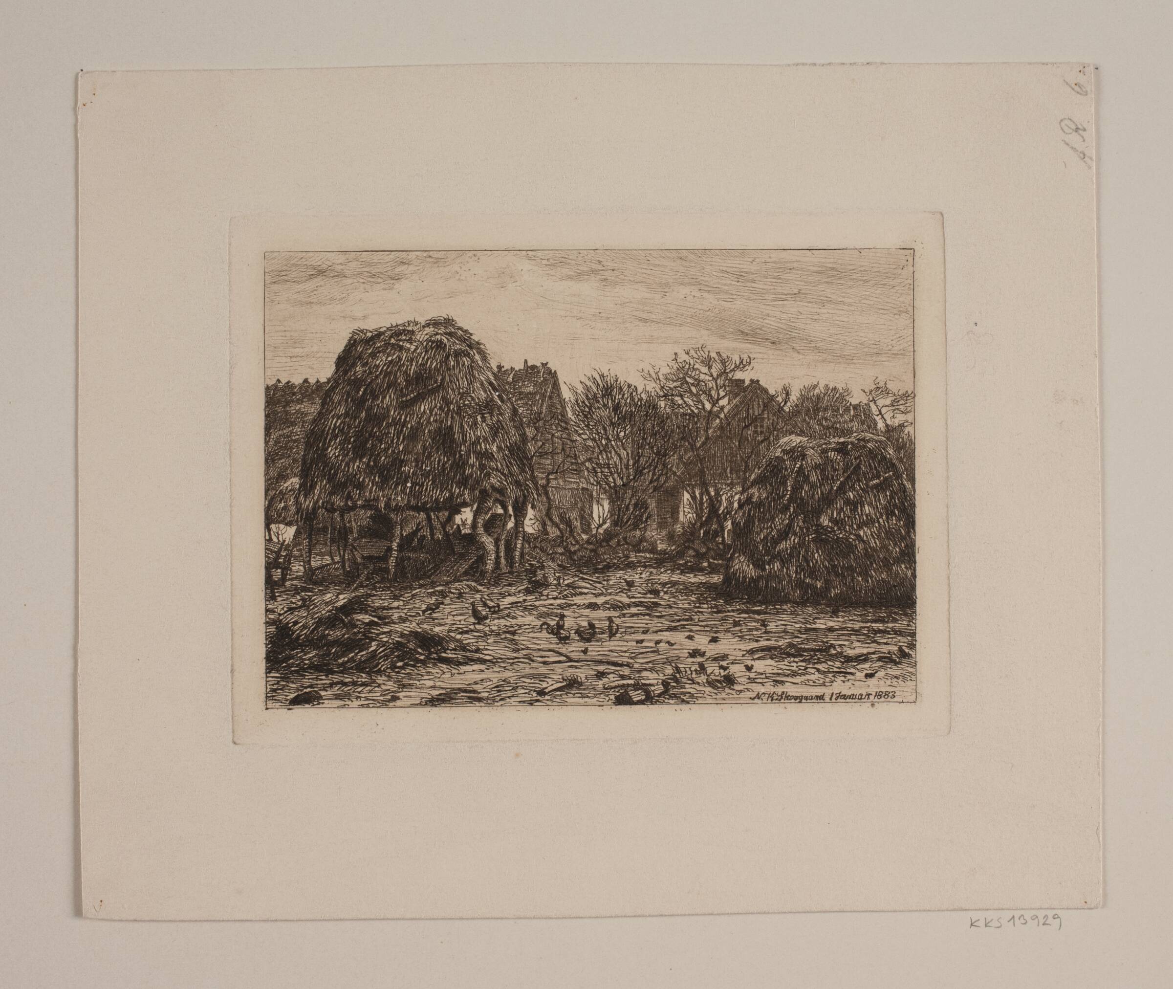 Bondegård i Nestelsø, Niels Skovgaard, 1883