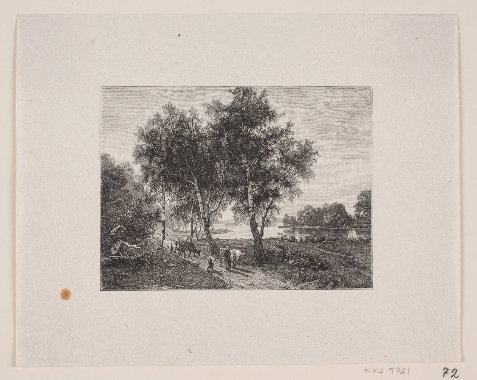 Landskab med indsø, Waldemar Bøhme, 1848-1926