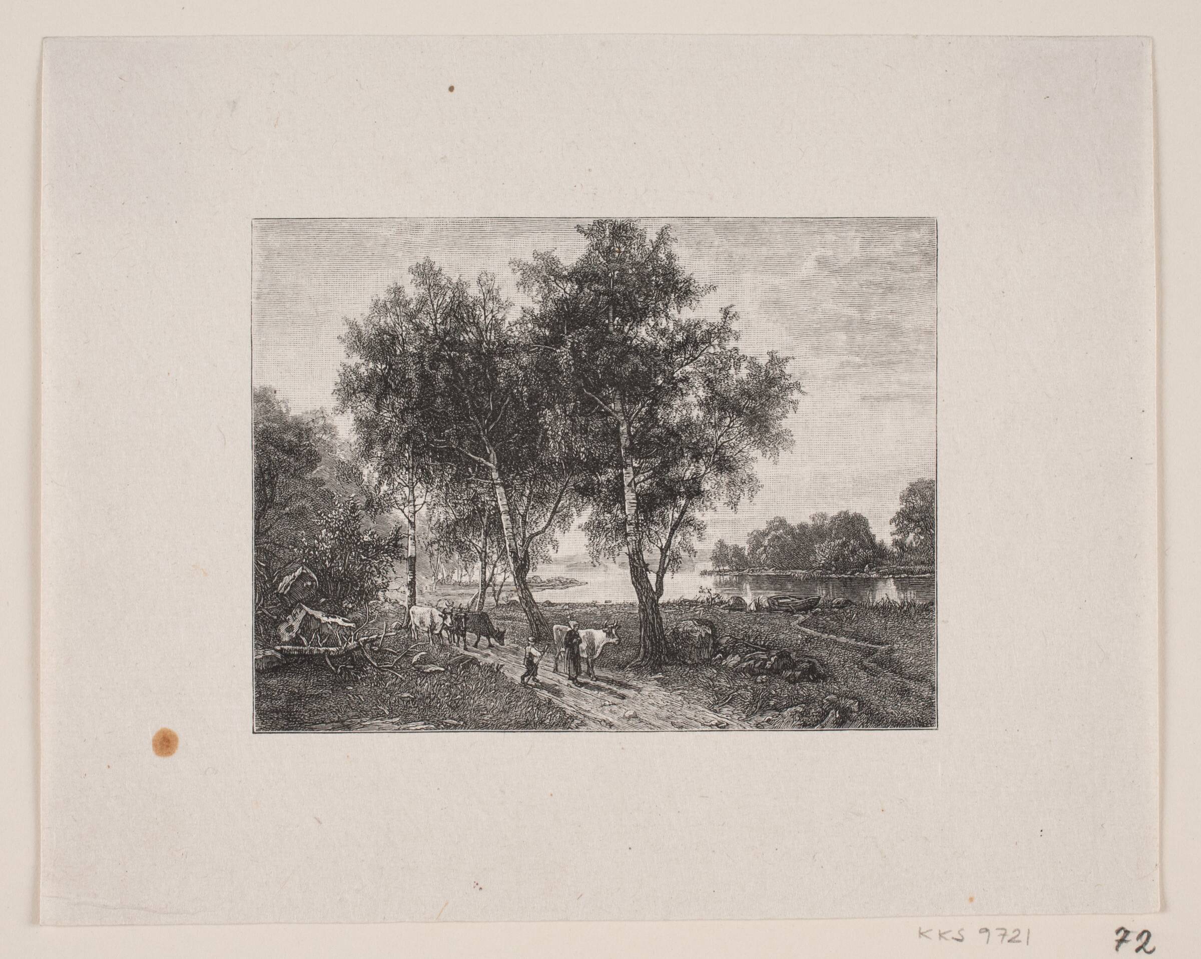 Landskab med indsø, Waldemar Bøhme, 1848-1926