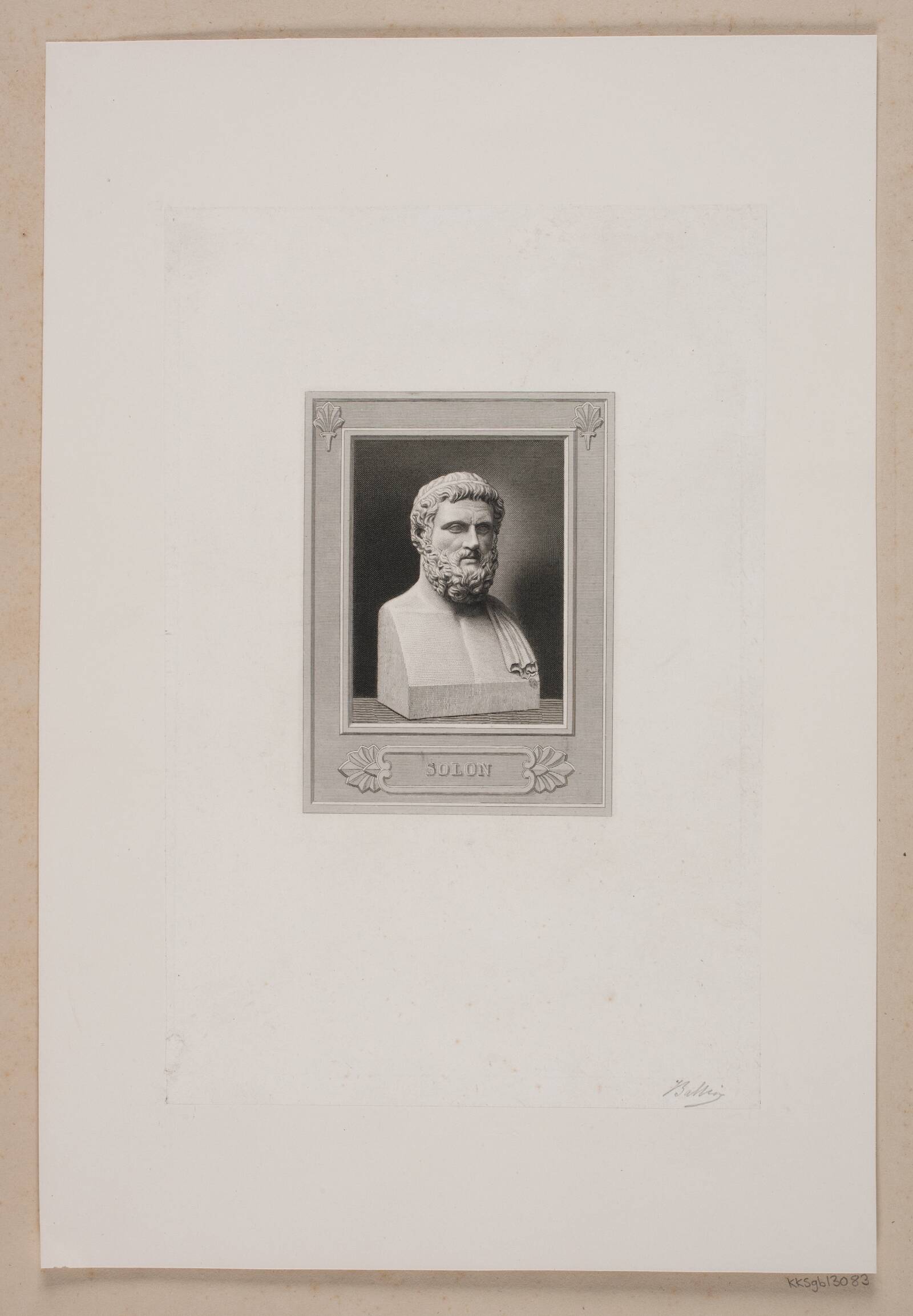 Solon, efter antik buste, Joel Ballin, 1822-1885