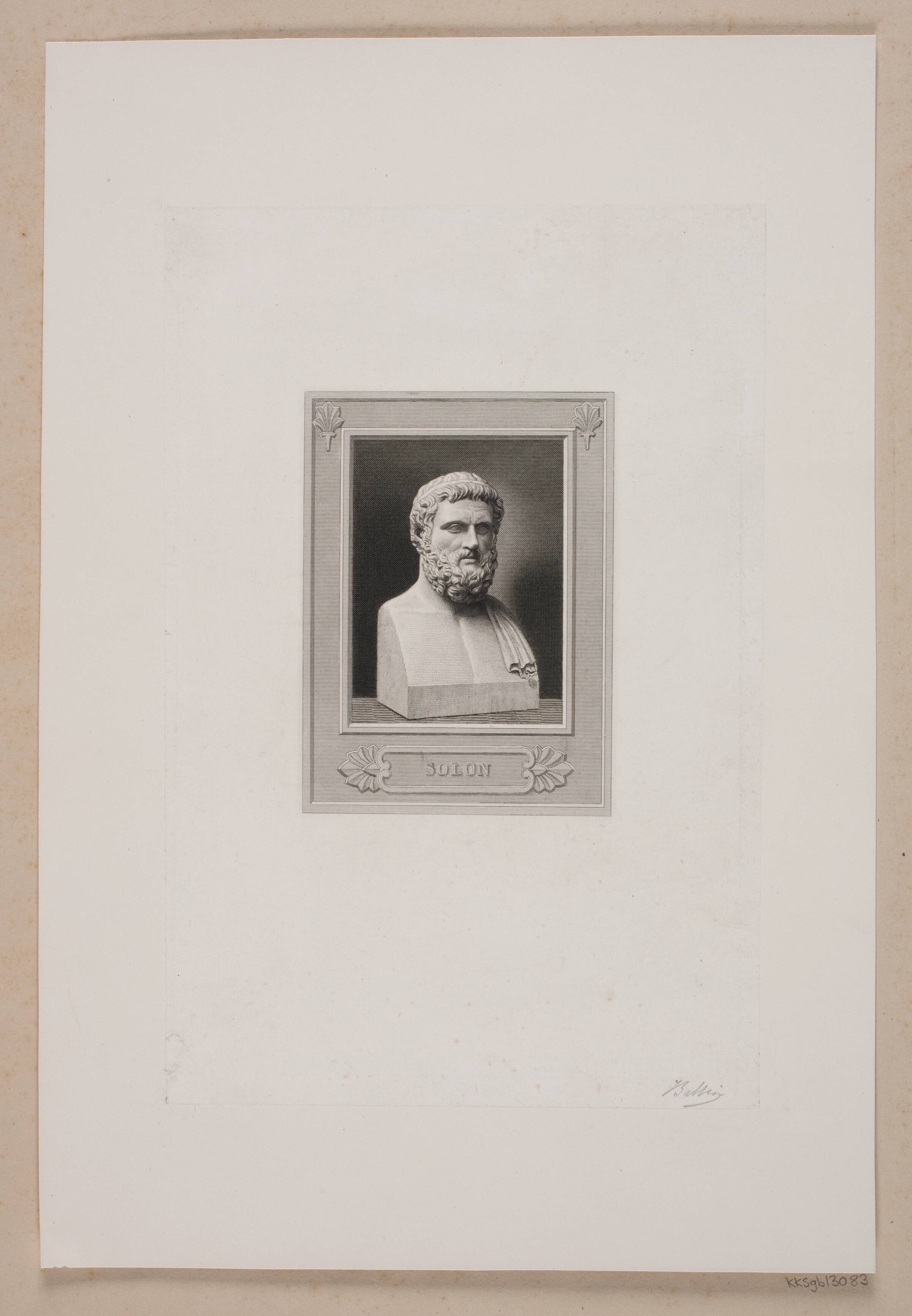 Solon, efter antik buste, Joel Ballin, 1822-1885