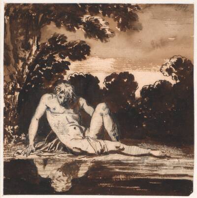 Hyachinthos, Apollons yngling, Narcissus, hvilende ved bækken
