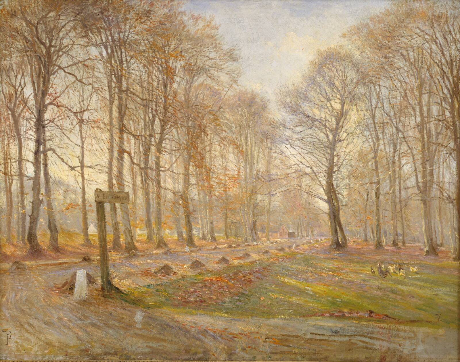 Late Autumn Day in the Jægersborg Deer Park, North of Copenhagen, by Theodor Philipsen, 1886