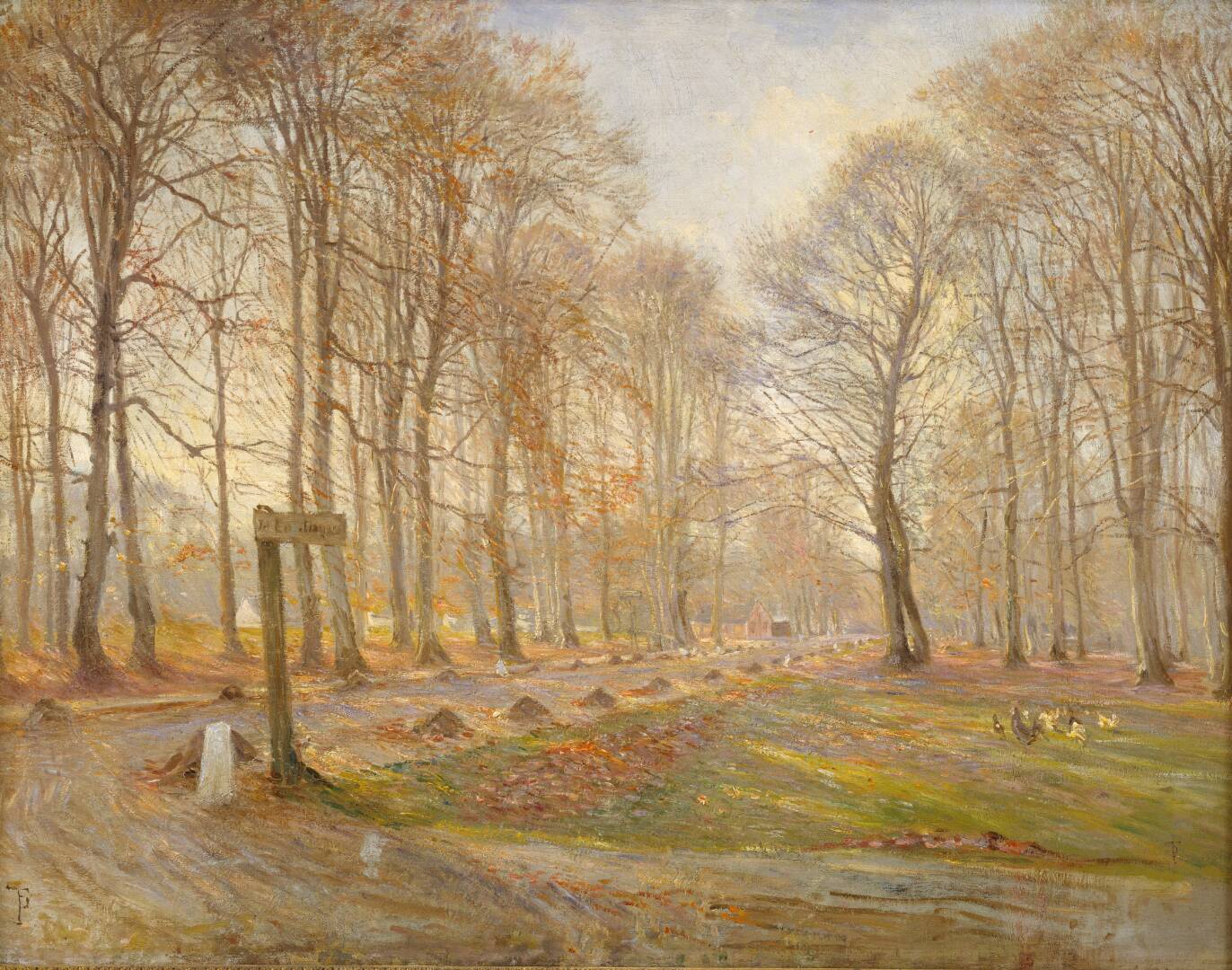 Late Autumn Day in the Jægersborg Deer Park, North of Copenhagen, by Theodor Philipsen, 1886