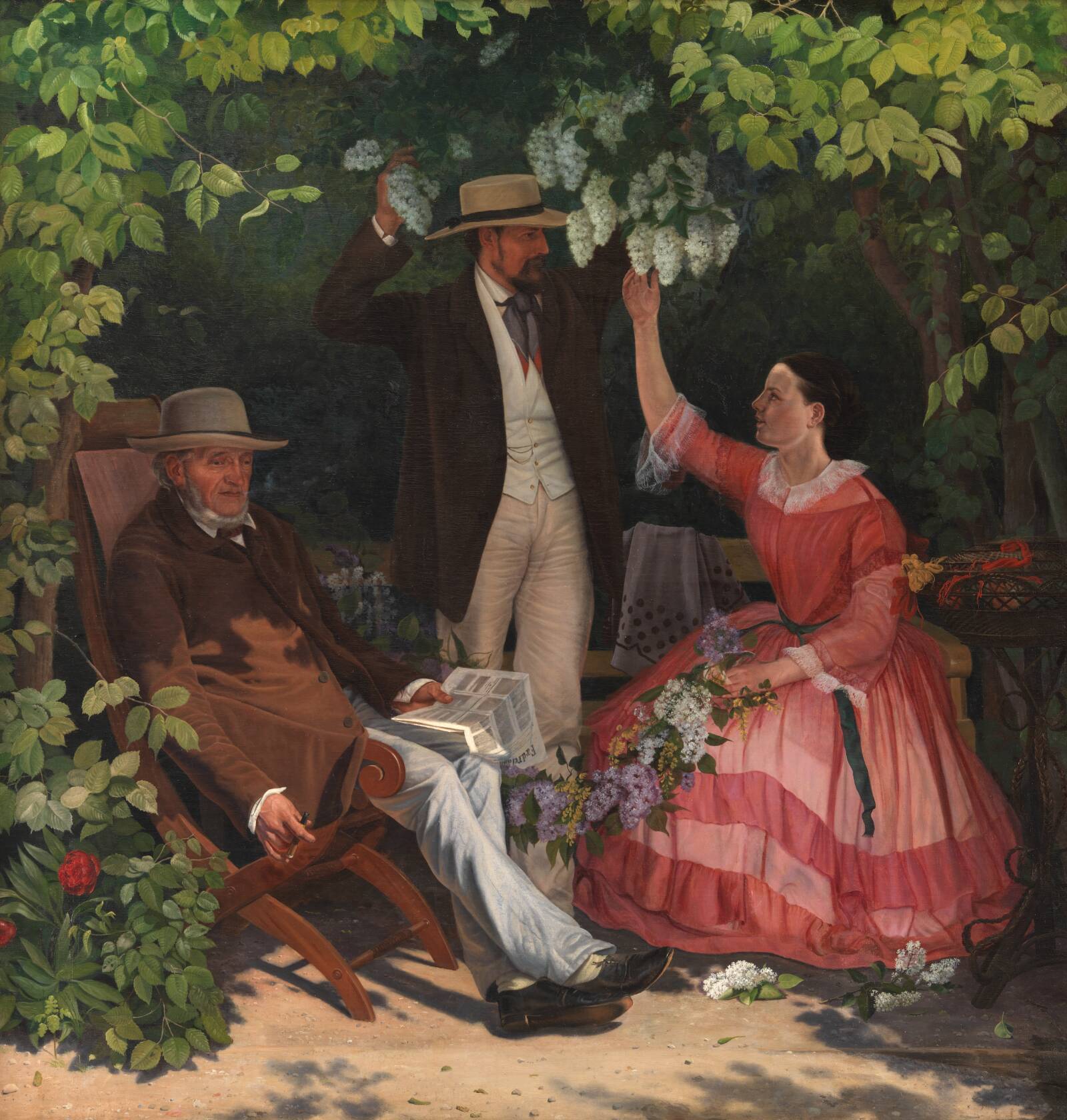 I lysthuset, Vilhelm Kyhn, 1858-1859