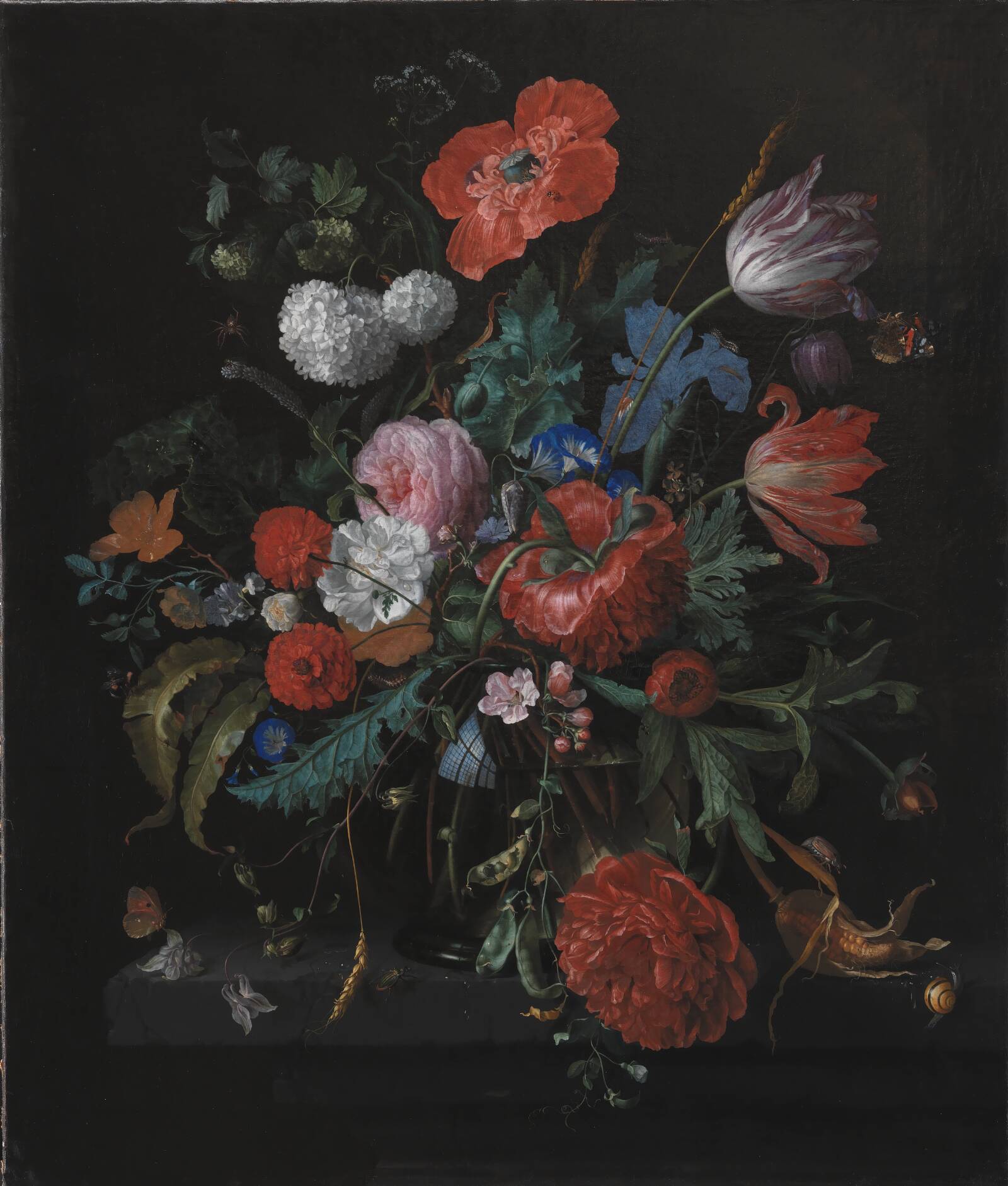 En blomsterbuket, Jacob van Walscapelle, 1659-1727