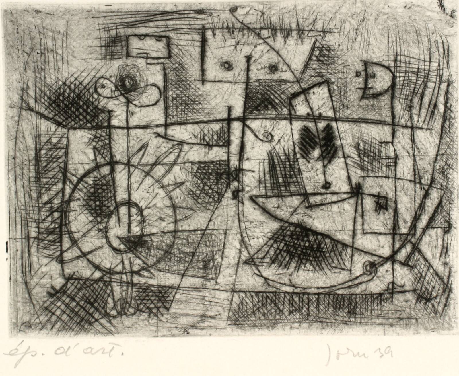 La tête carrée, Asger Jorn, 1939