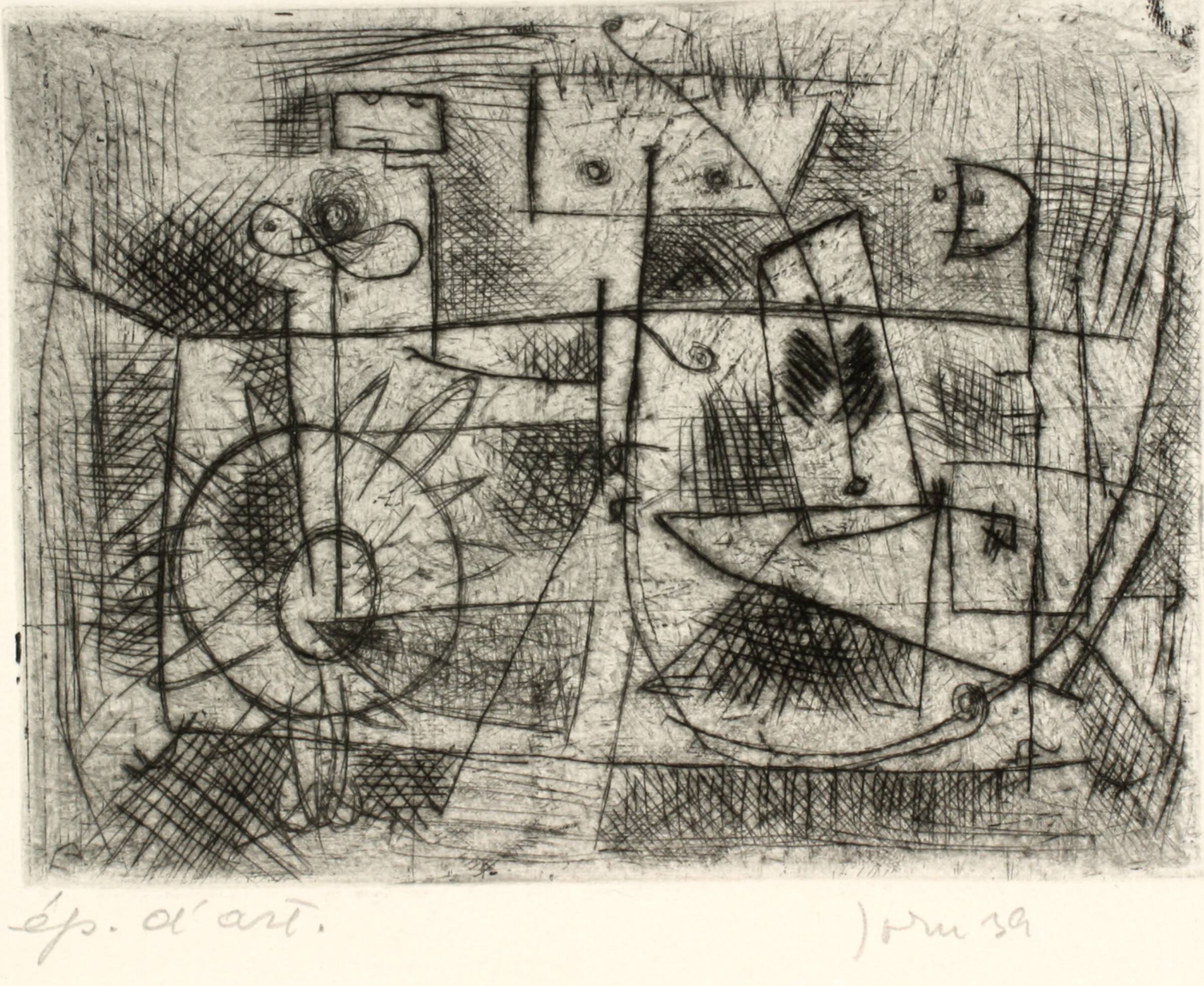La tête carrée, Asger Jorn, 1939