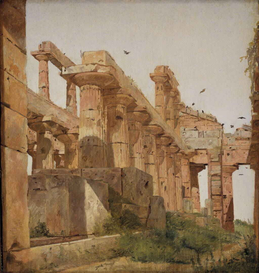 The Temple of Hera at Paestum, Italy, by Jørgen Roed, 1838