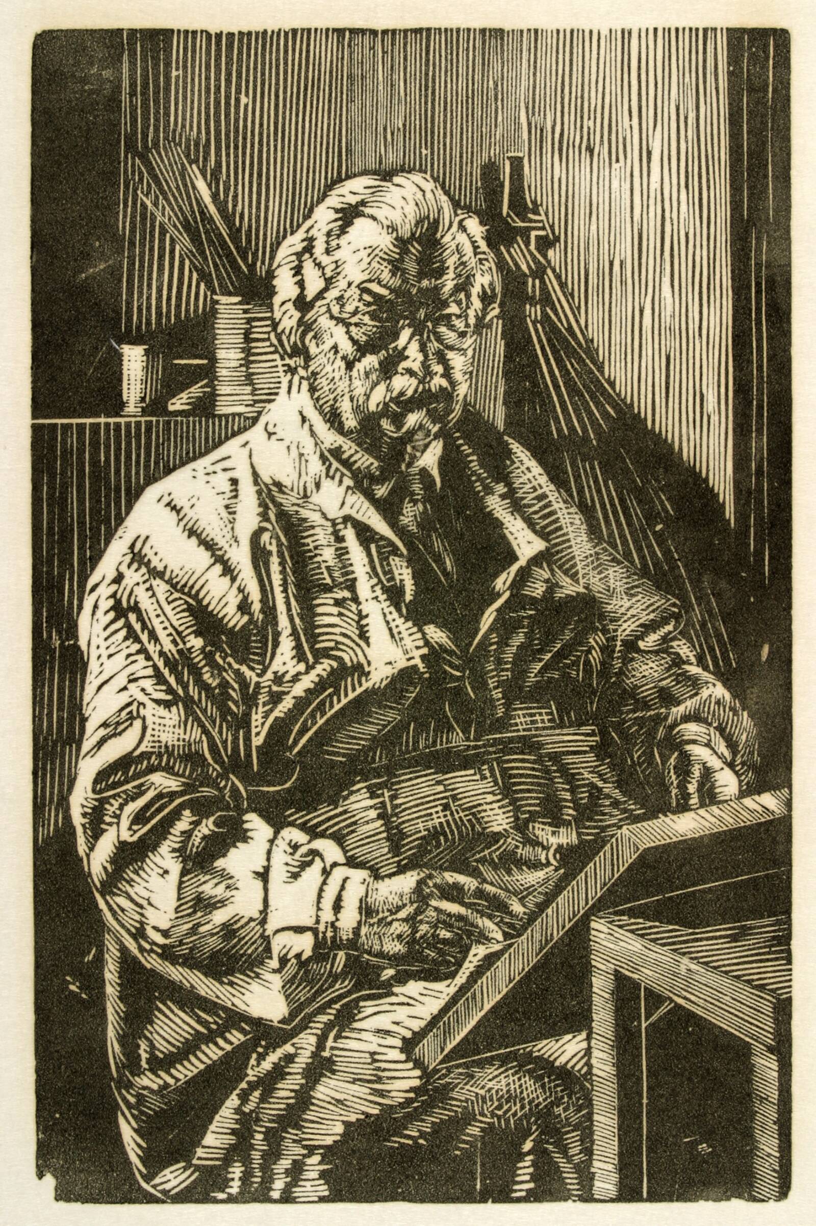Selvportræt, Aksel Jørgensen, 1953