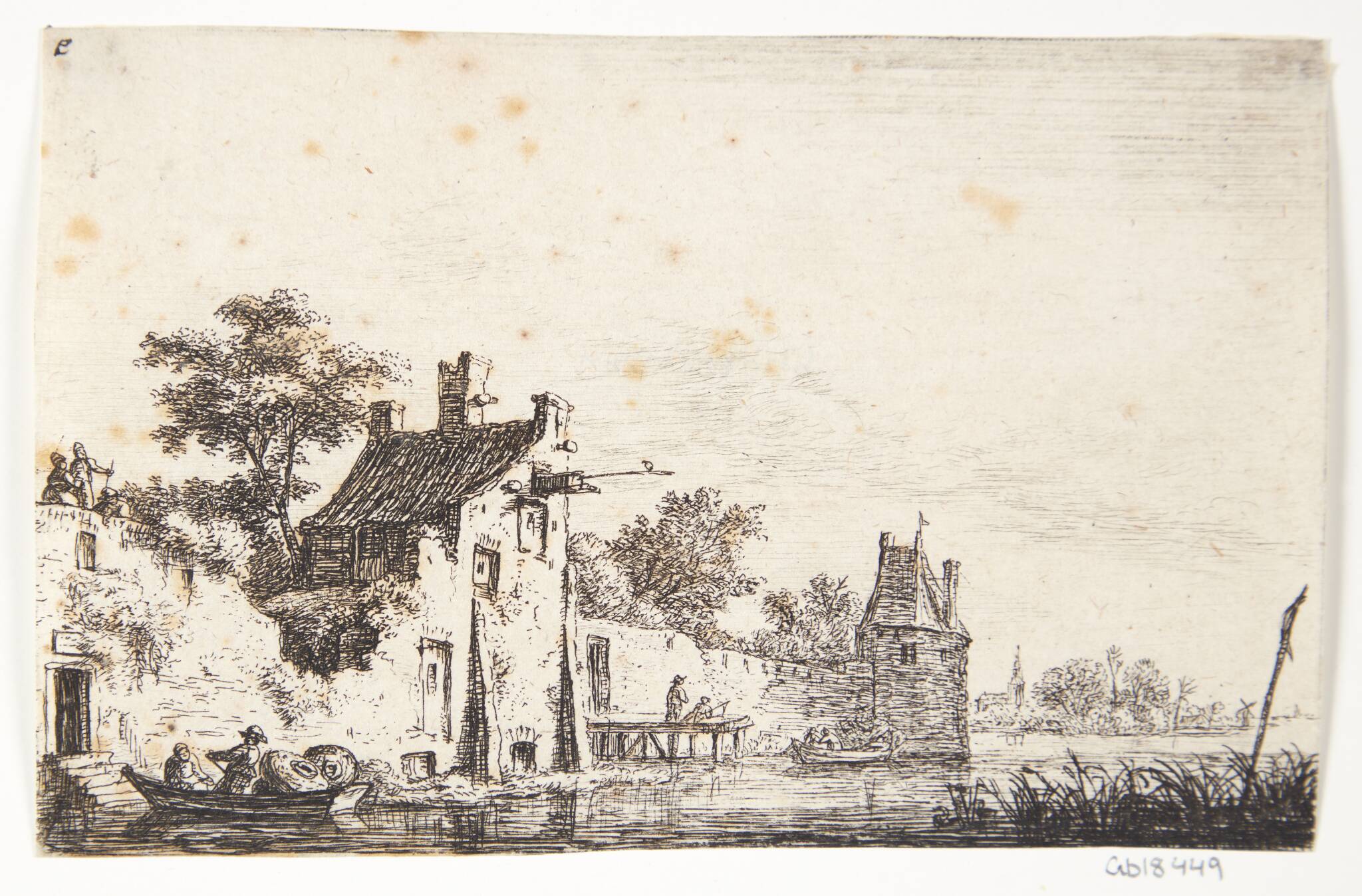 Bymur ud til en flod