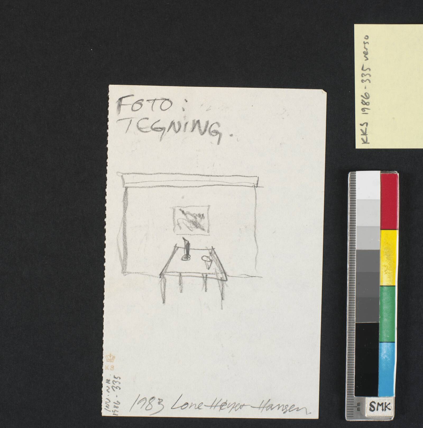 Tegning, Lone Høyer Hansen, 1983