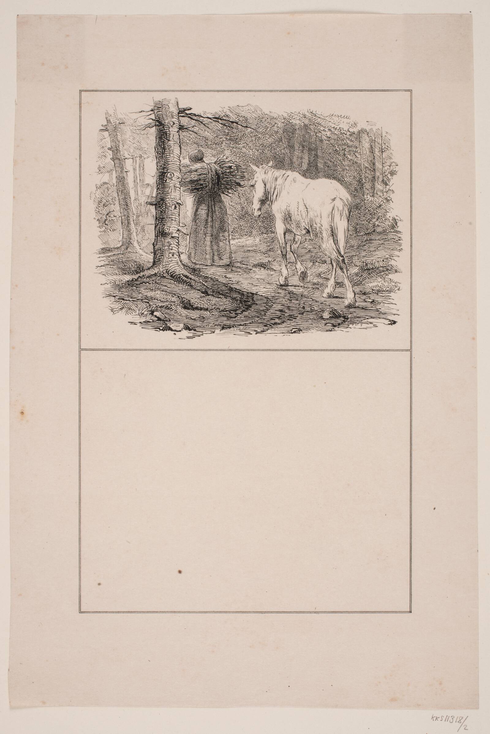 Konen og hesten, Adolph Kittendorff, 1845