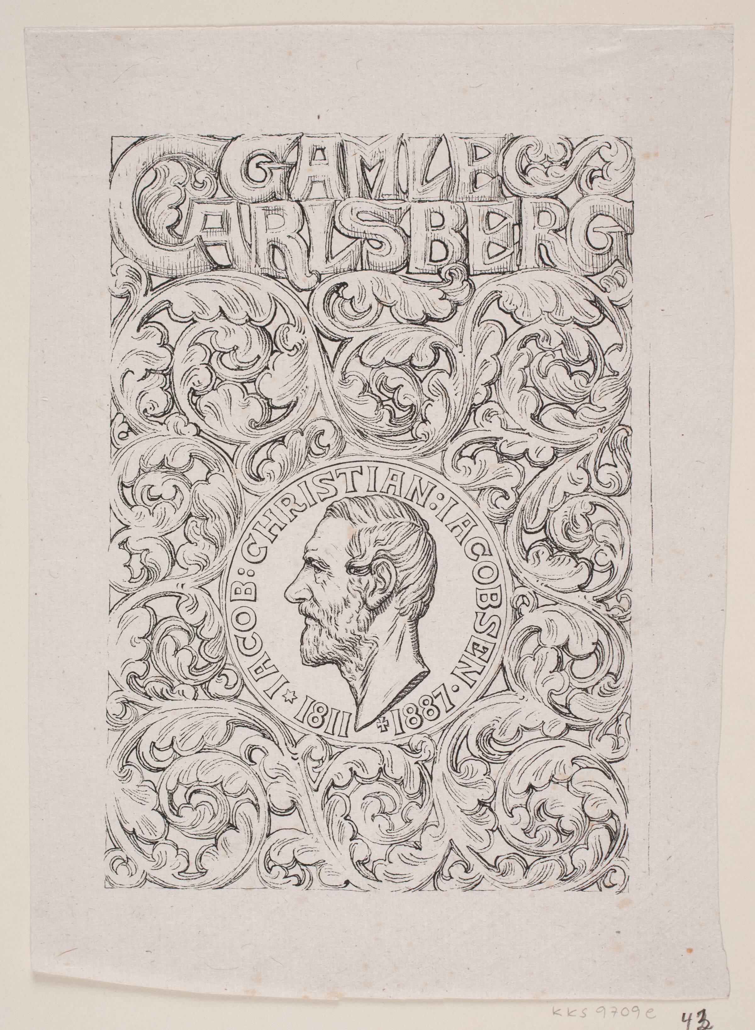 Omslag til katalog, "Gl. Carlsberg Udstillingen", Waldemar Bøhme, 1888