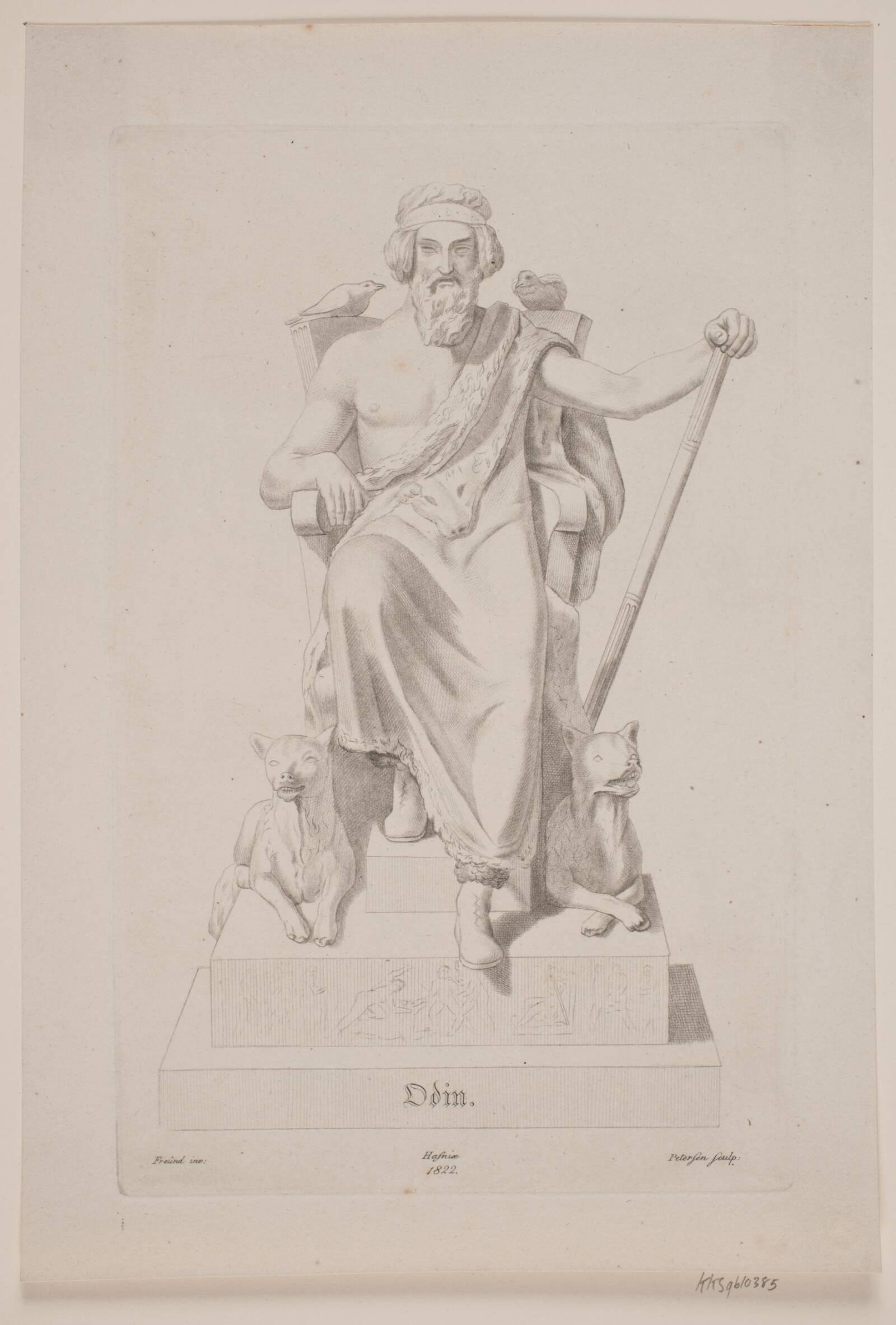 Odin, set forfra, Søren Henrik Petersen, 1822
