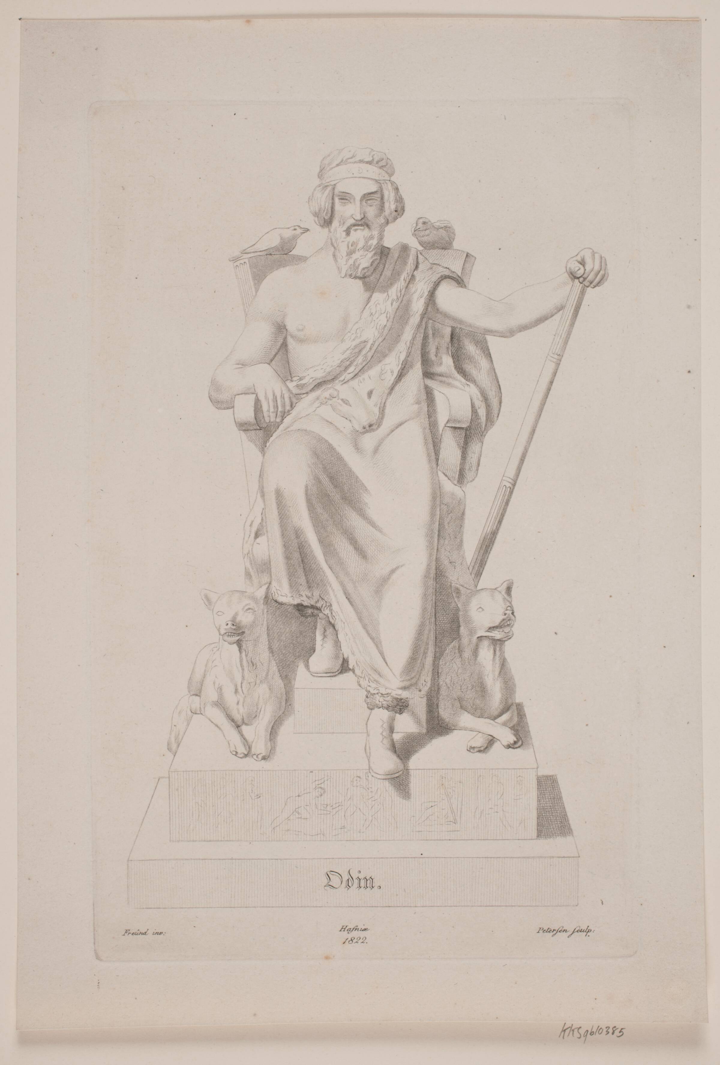 Odin, set forfra, Søren Henrik Petersen, 1822