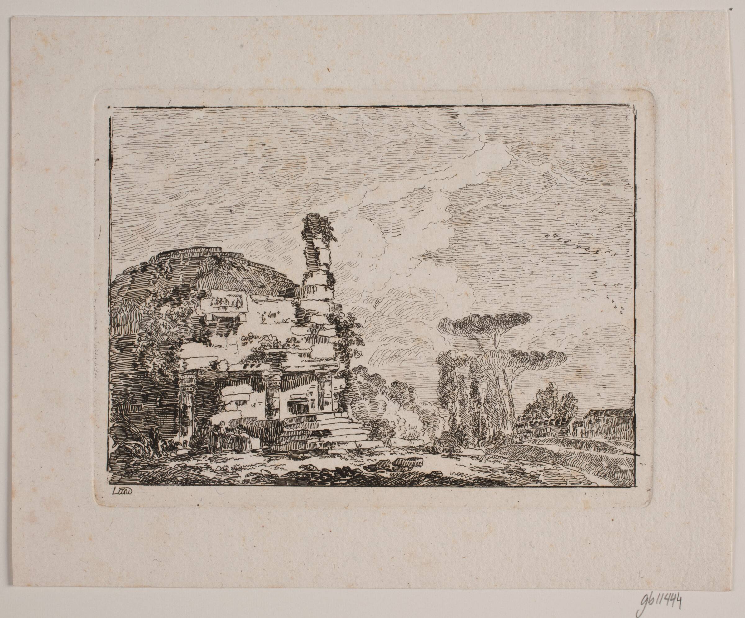 Antikke ruiner, Jens Petersen Lund, 1764