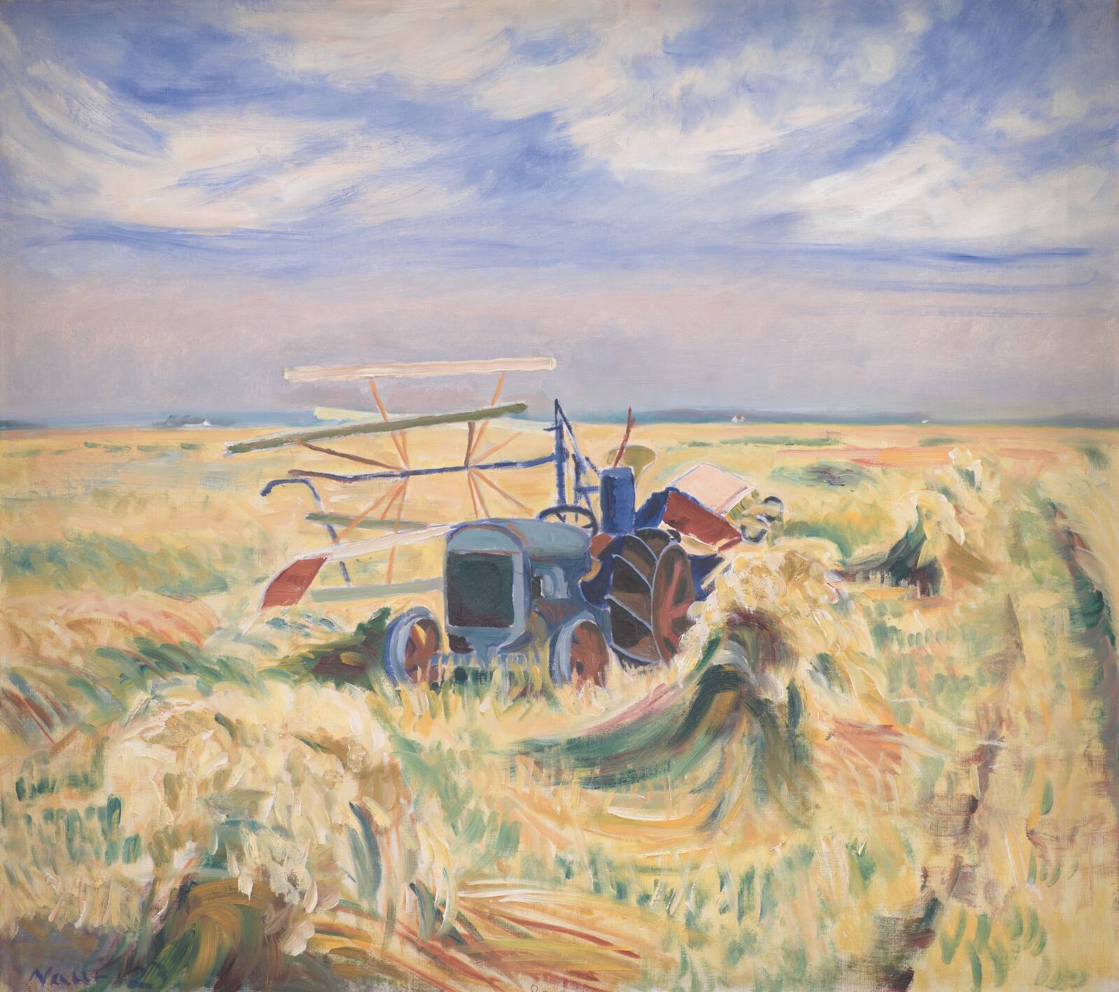 En traktor i middagshvil, Albert Naur, 1923