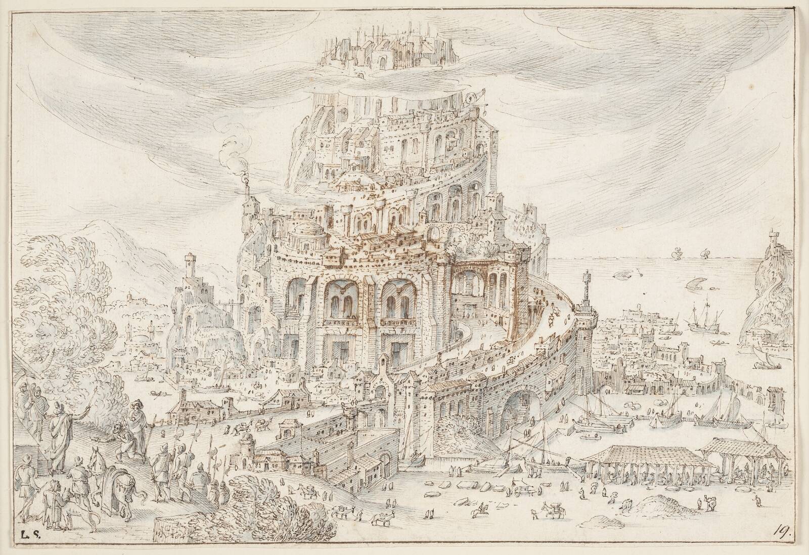 Babelstårnet, Hendrick van Cleve, 1584