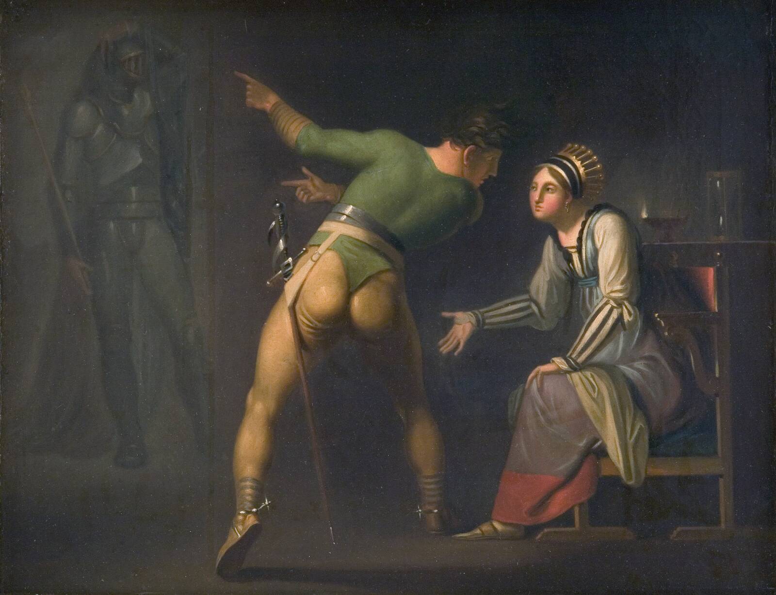 Hamlet and his Mother. Episode from Shakspeare's Hamlet, by Nicolai Abildgaard, 1776-1779