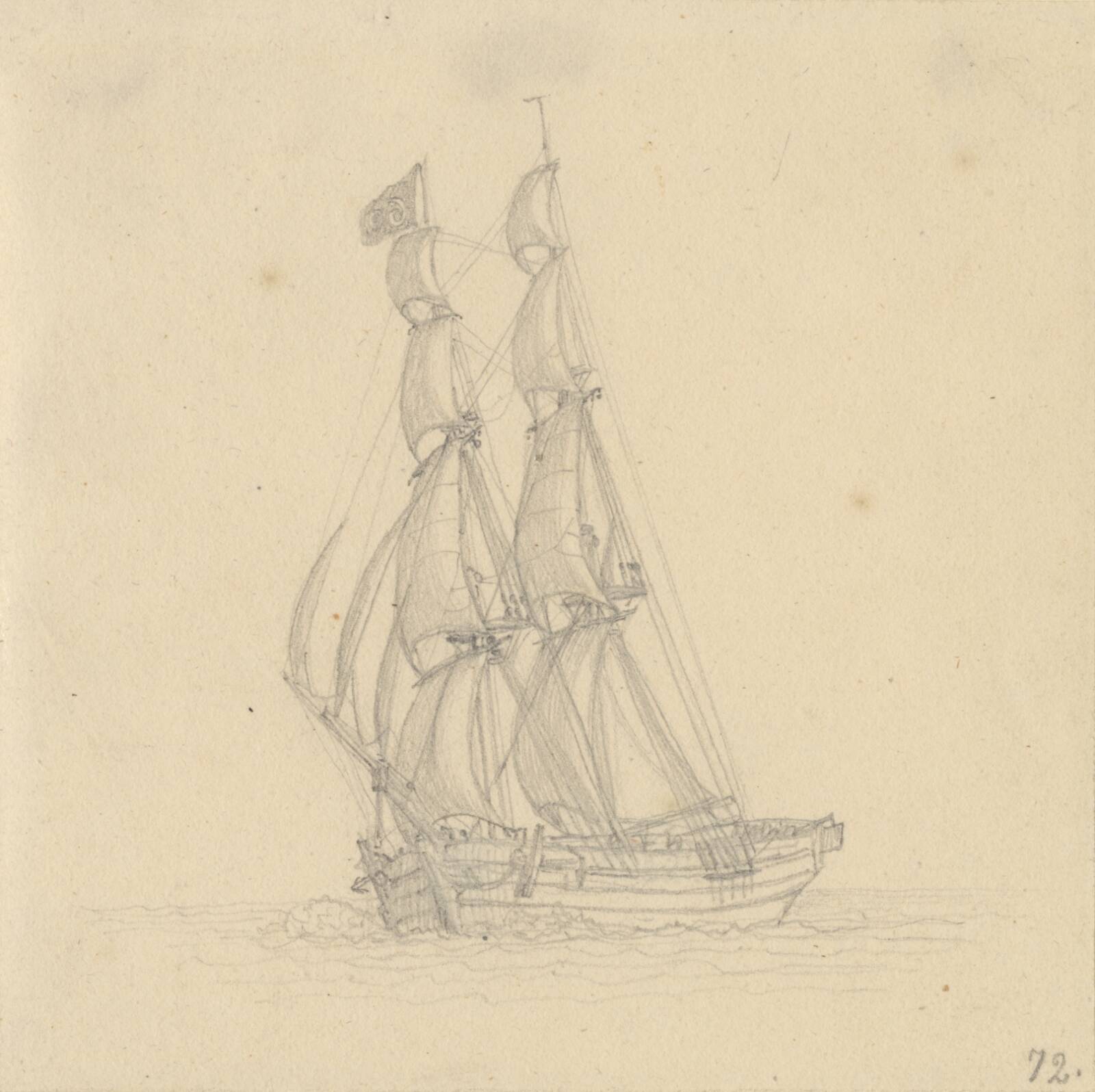 En brig, C.W. Eckersberg, 1827