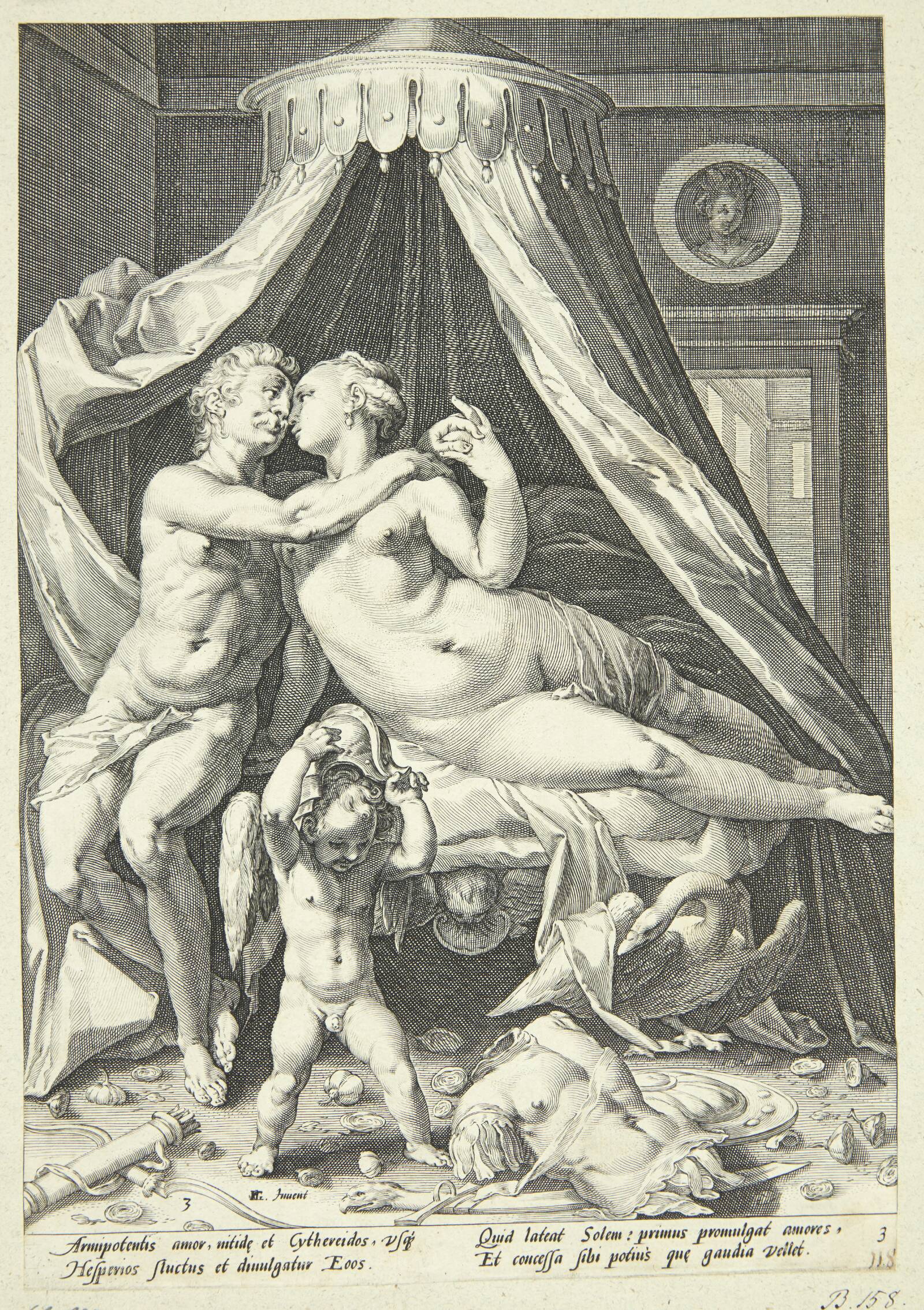 Mars og Venus, Jacob Matham, 1588-1591