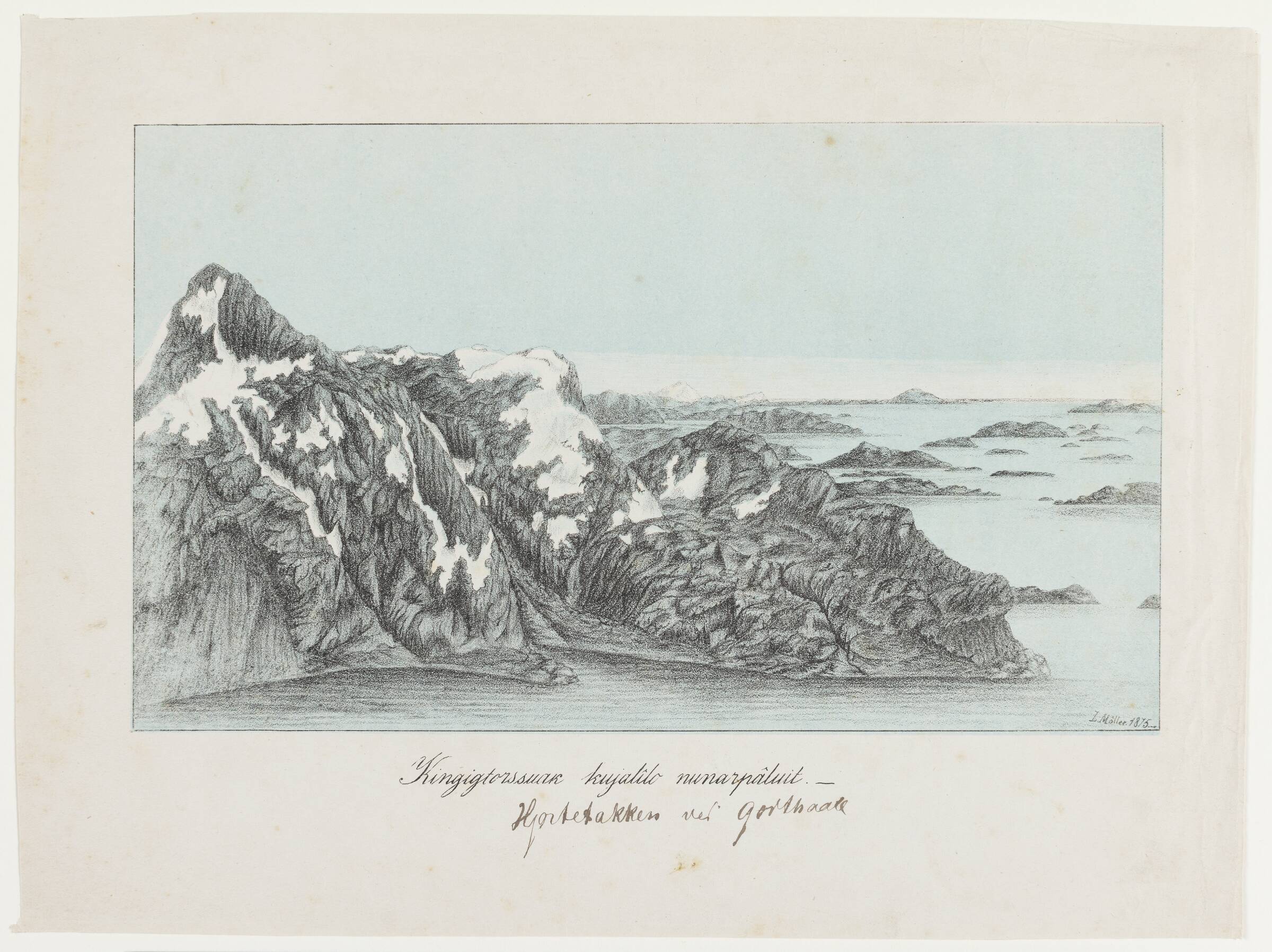 "KingigtorssuaK kujalîlo nunarpâluit", Lars Møller, 1875