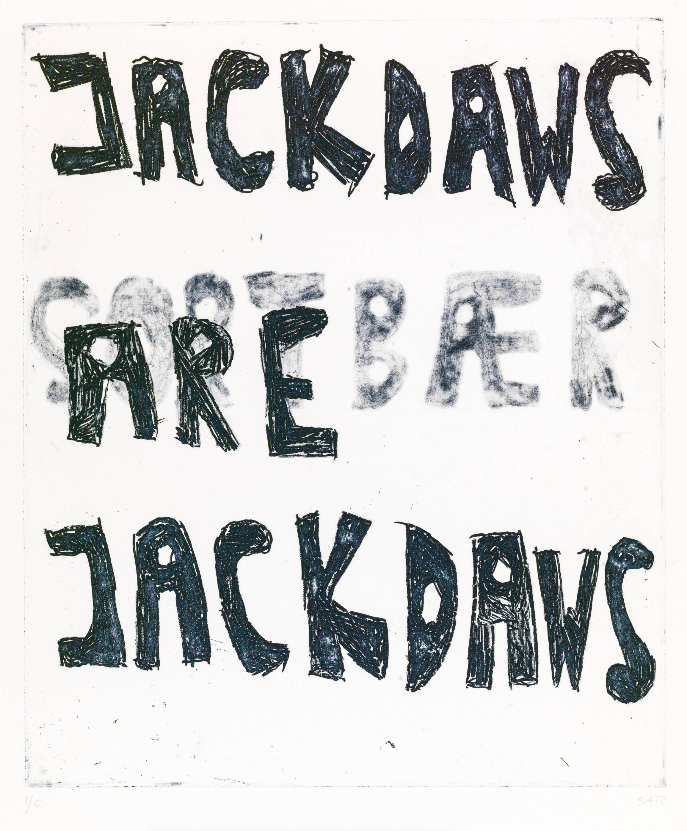 JACKDAWS ARE JACKDAWS, Svend-Allan Sørensen, 2012
