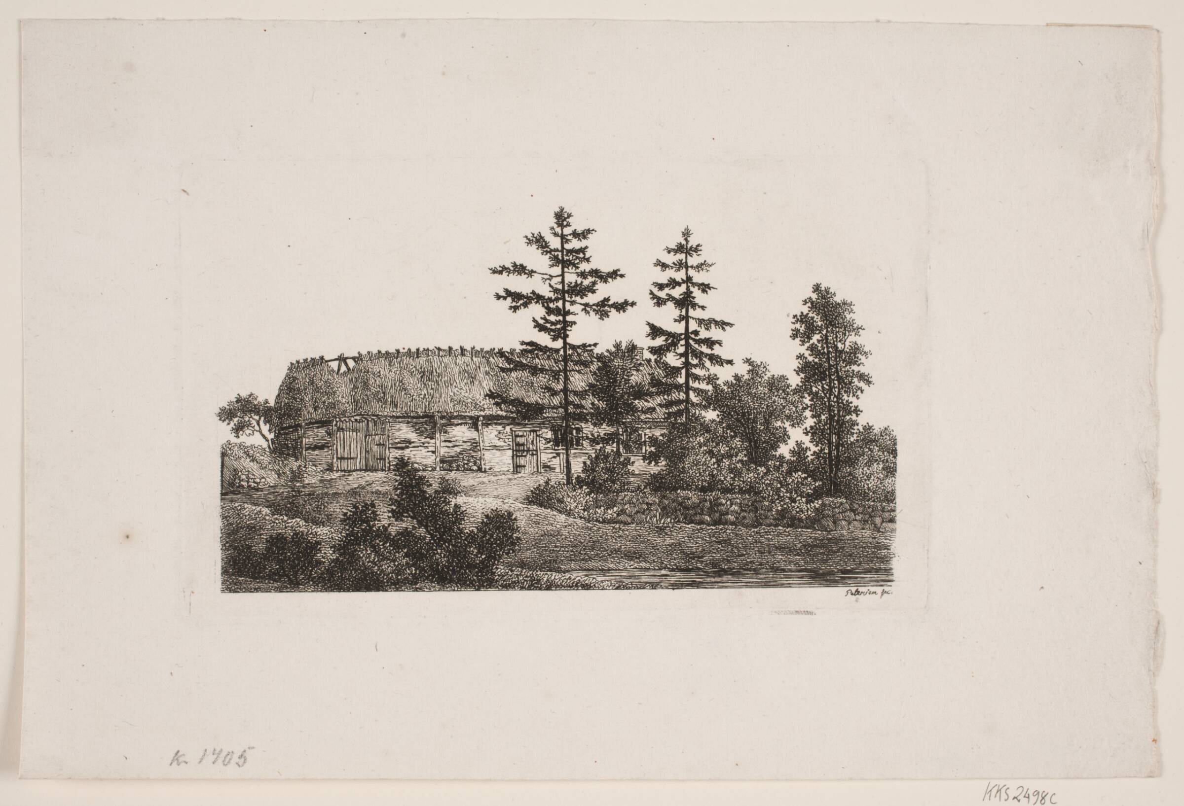 Et gammelt bondehus, Søren Henrik Petersen, 1788-1860