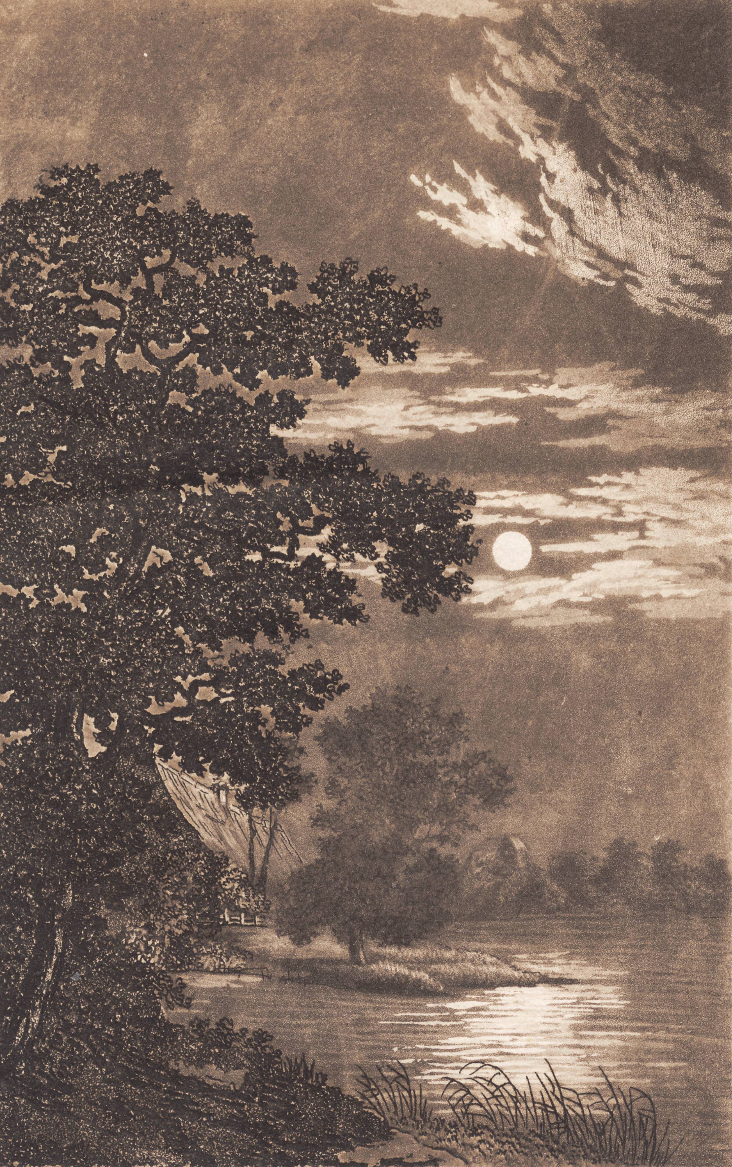 Måneskin over en sø, Heinrich Grosch, 1803
