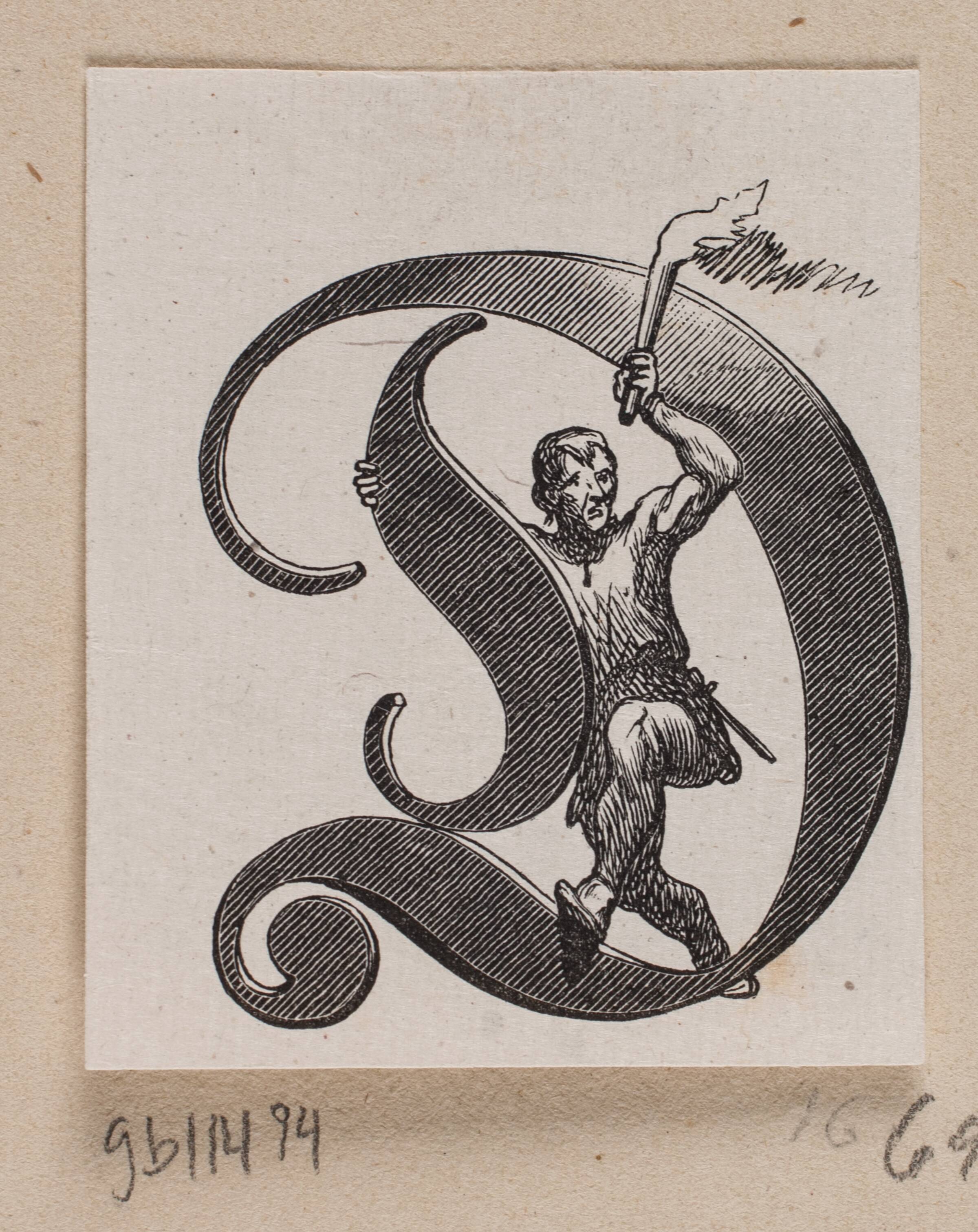 Initialet D, Axel Theodor Kittendorff, 1851