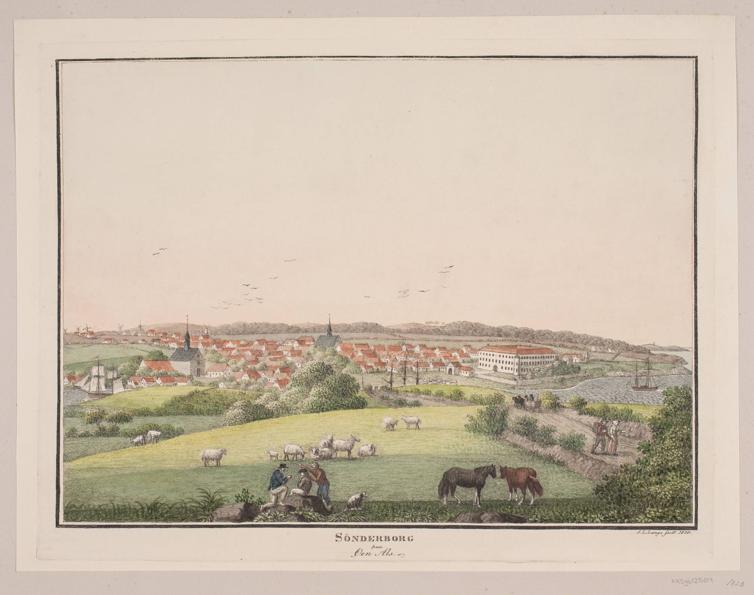 Sønderborg på øen Als, Søren L. Lange, 1820