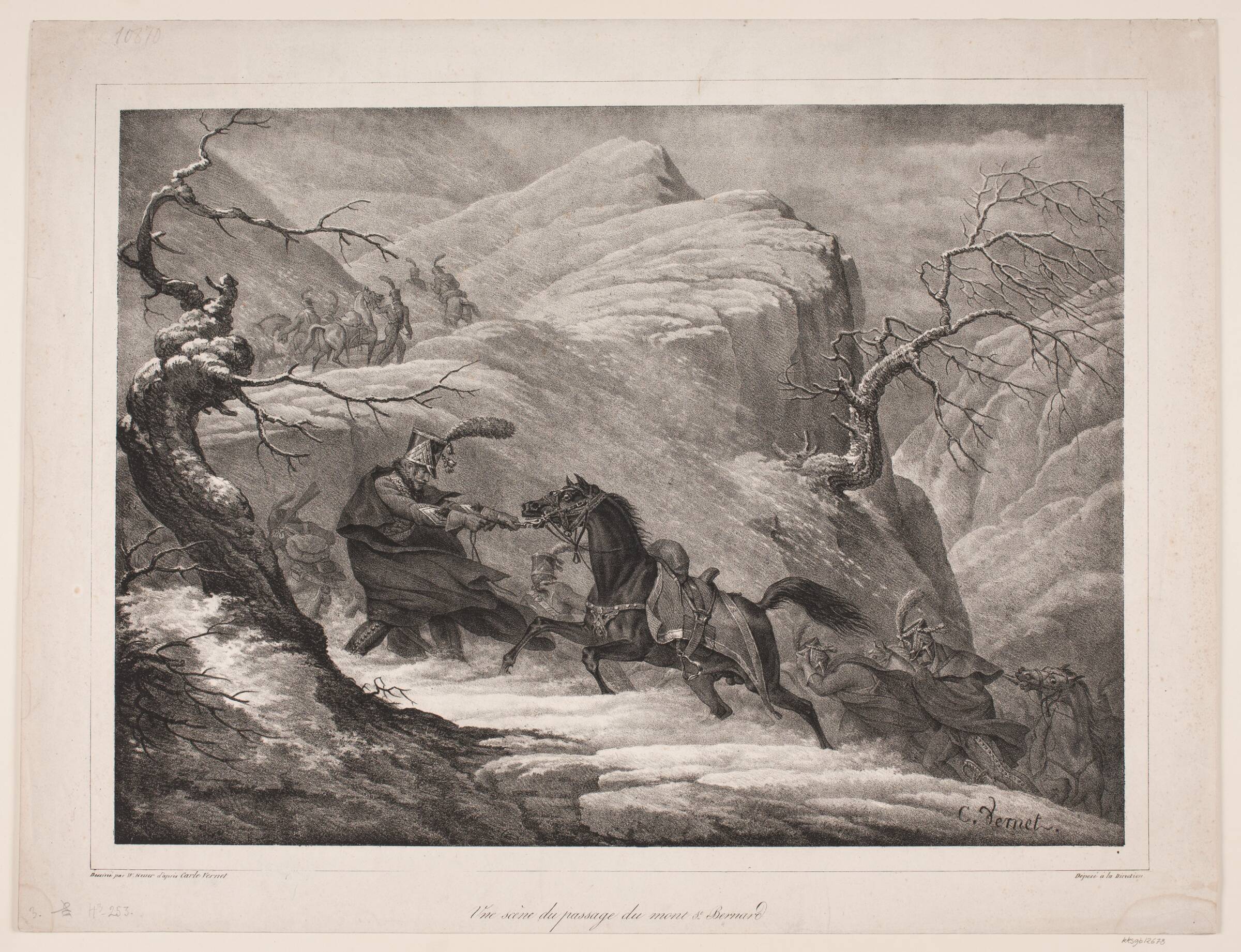 Une scène du passage du mont St. Bernard, WIlhelm Heuer, 1821-1825