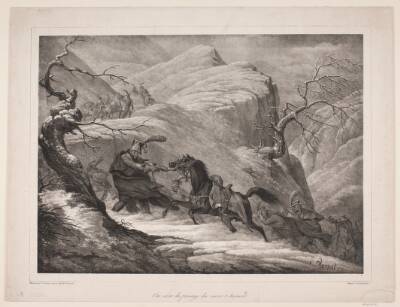Une scène du passage du mont St. Bernard