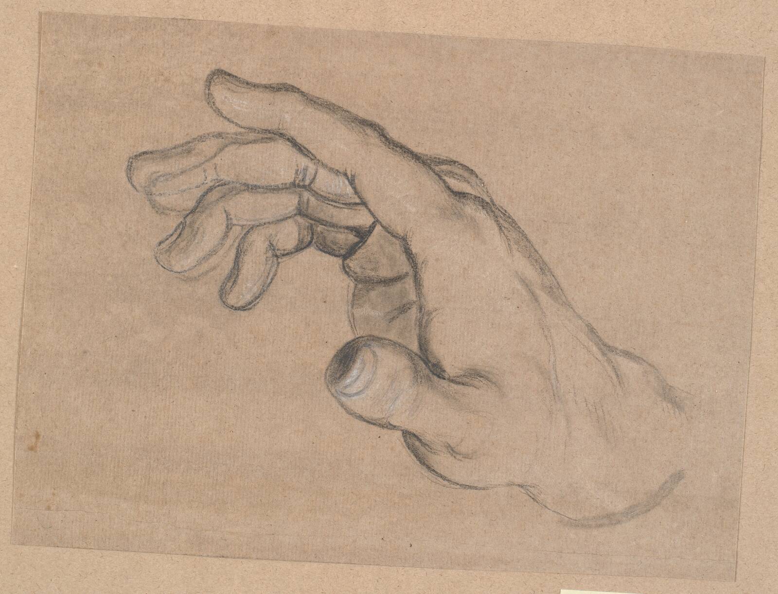 Studie af en hånd, Ubekendt, 1778-1809