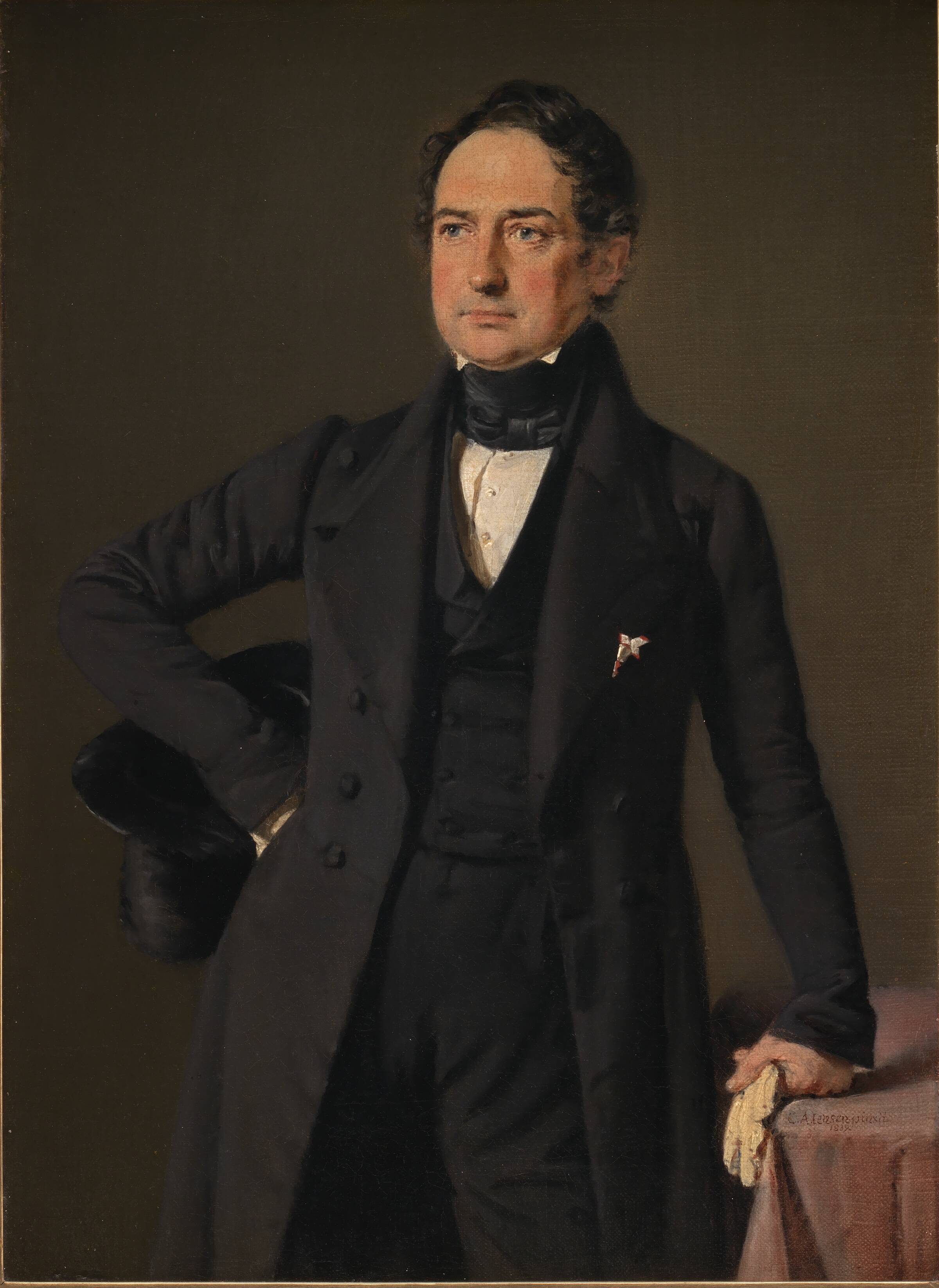 Ole Jørgen Rawert, direktør i kommercekollegiet og industrihistoriker, C.A. Jensen, 1839