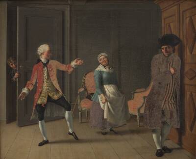 Motiv fra Ludvig Holbergs "Jean de France", I akt, 6. scene